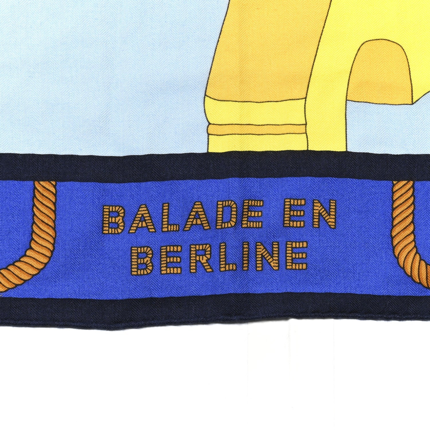 Cashmere Silk Balade En Berline Shawl 140 Bleu Ciel Jaune Vif Bleu Vif