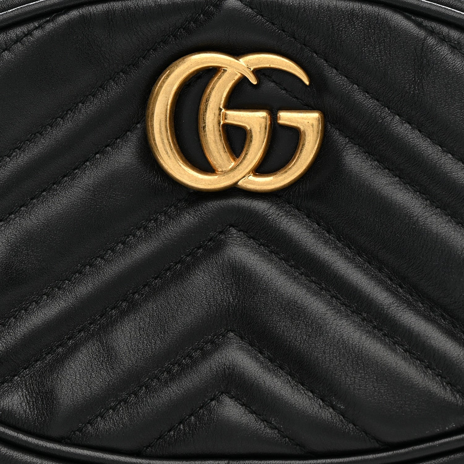 Calfskin Matelasse GG Marmont Belt Bag 85 34 Black