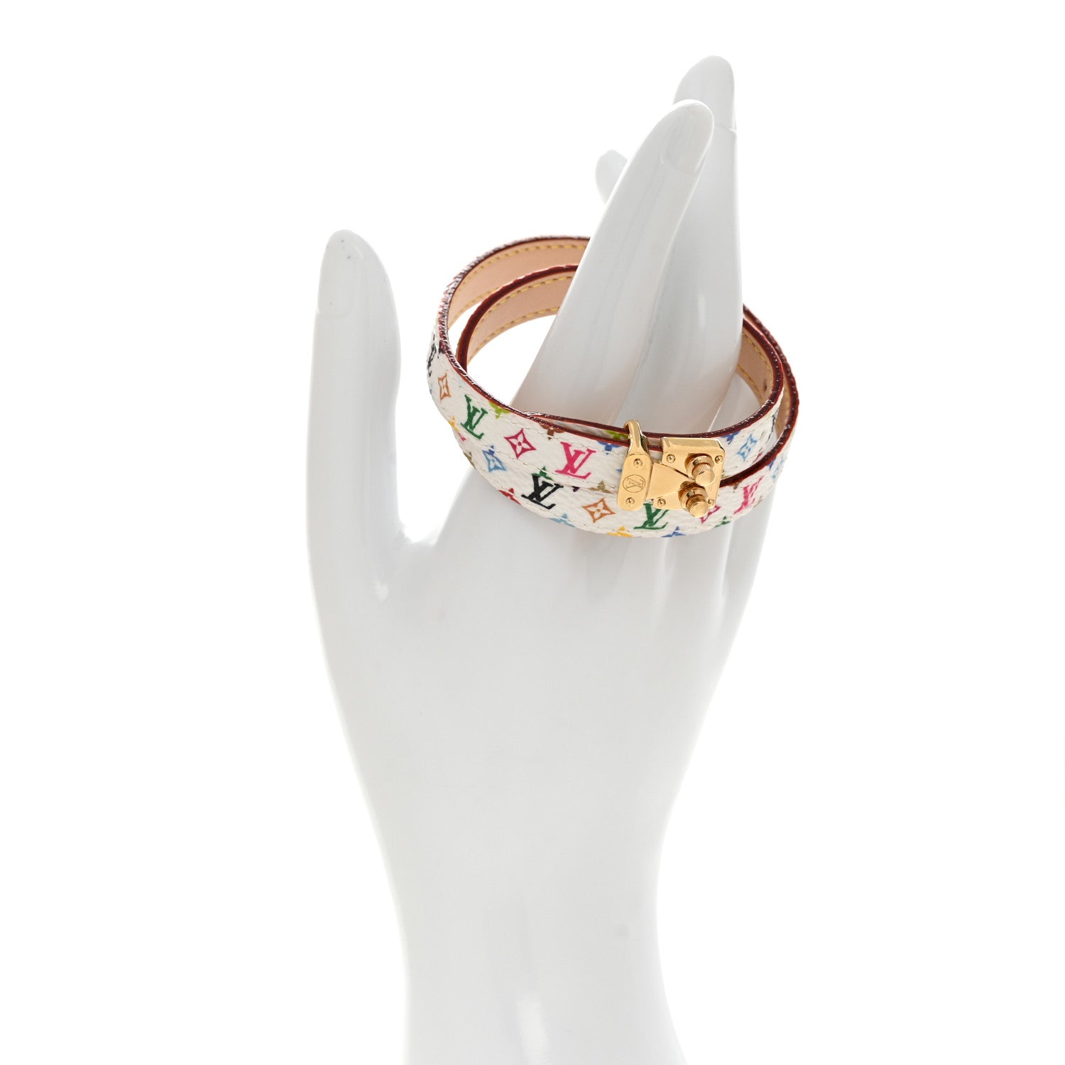 LV X TM Monogram Multicolor LV Signature Bracelet 19 White