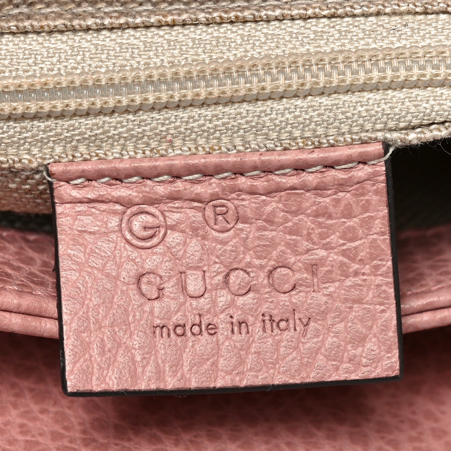 Dollar Calfskin Interlocking G Top Handle Shoulder Bag Soft Pink