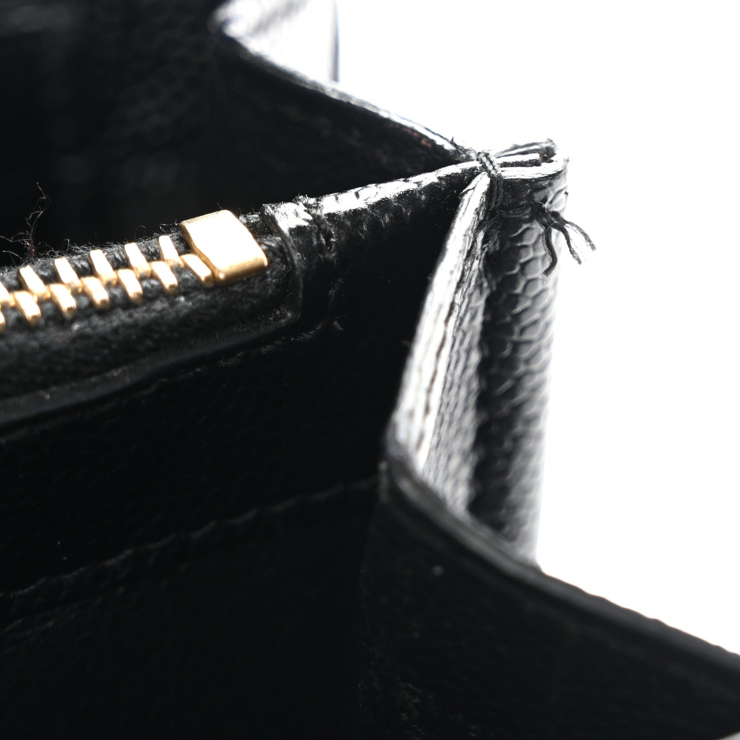 Grain De Poudre Matelasse Chevron Monogram Chain Wallet Black