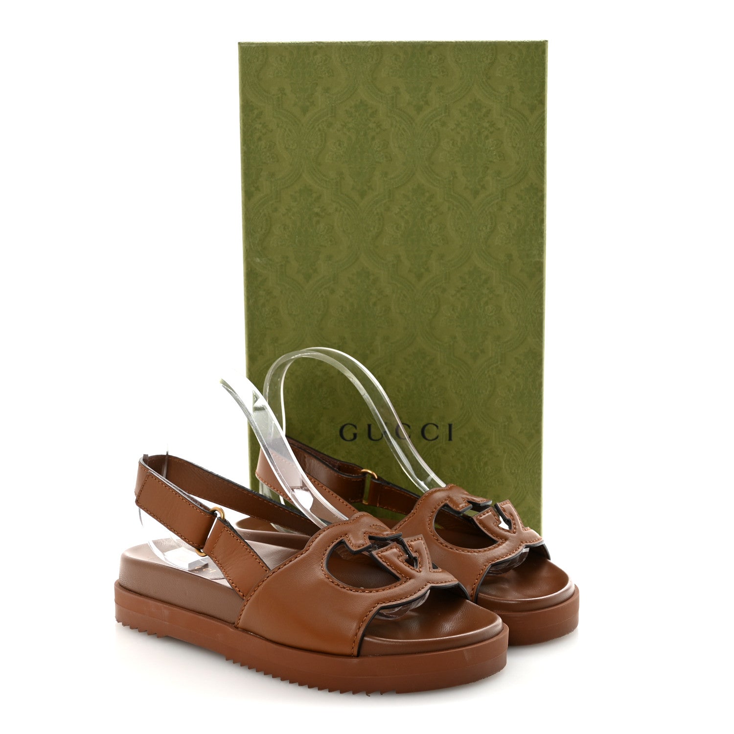 Cosmos Softy Calfskin Interlocking G Slingback Sandals 38.5 Cuir