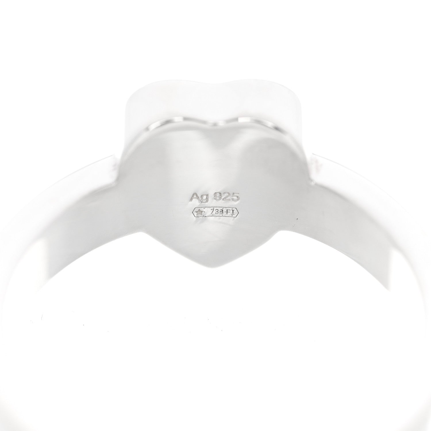Sterling Silver Trademark Heart Ring 56 7.5