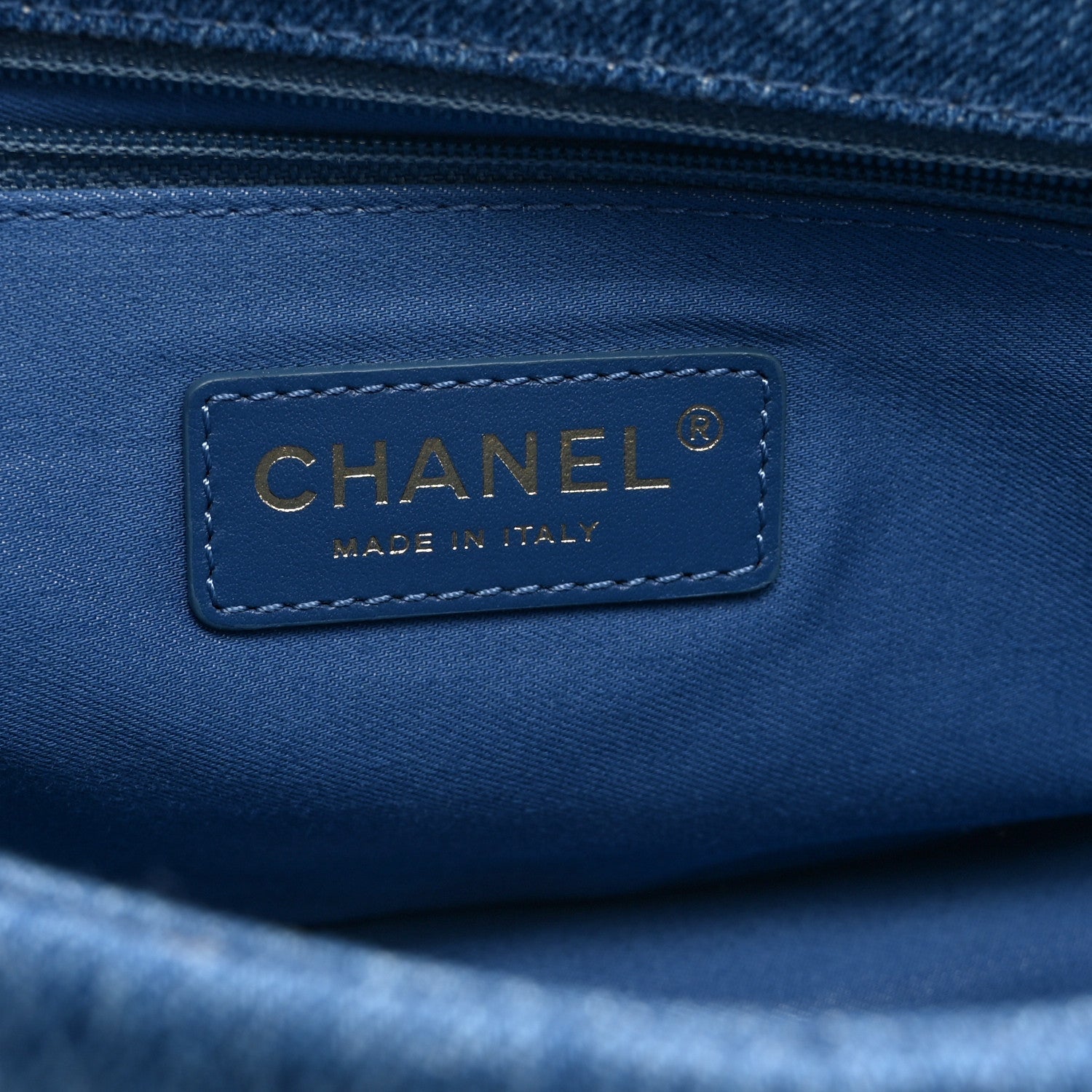 Denim Quilted Denim Large Mood Flap Blue Multicolor