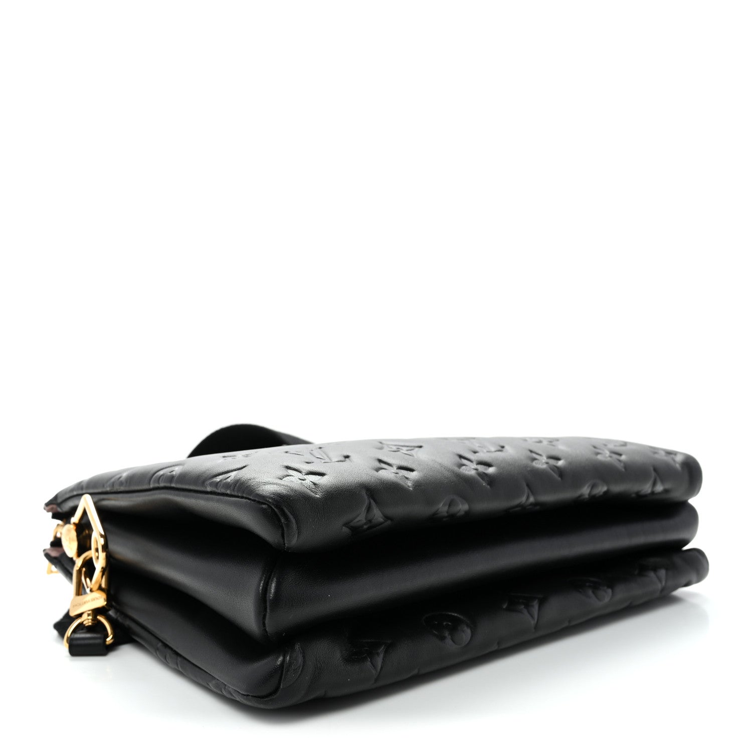 Lambskin Embossed Monogram Coussin PM Black