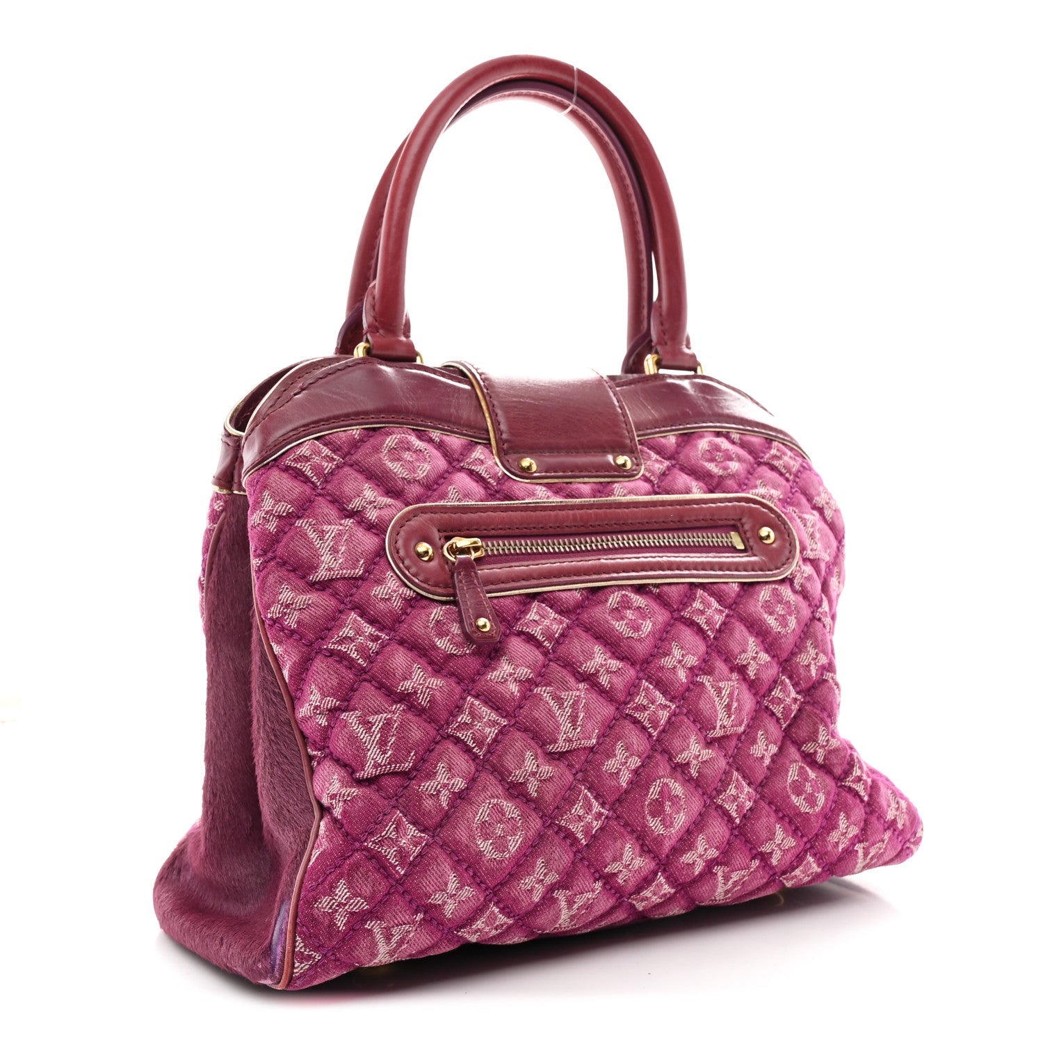 Monogram Denim Quilted Linda Fuchsia