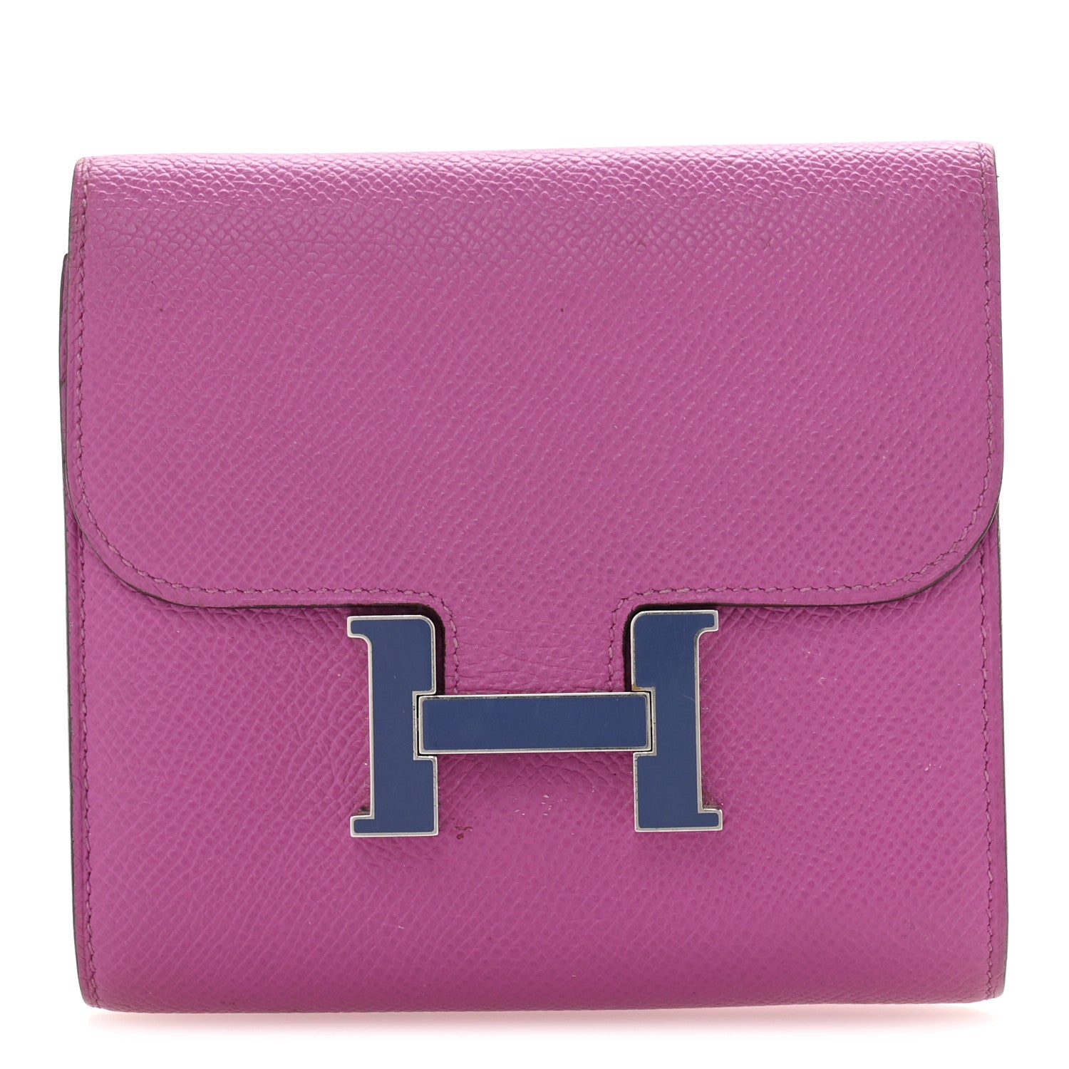 Epsom Enamel Constance Short Wallet Magnolia Bleu Brighton