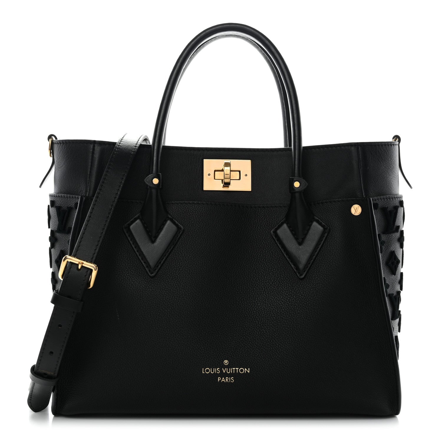 Calfskin Monogram Tufting On My Side Black