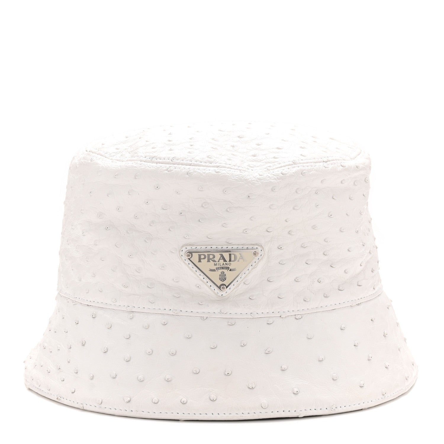 Ostrich Metal Triangle Womens Bucket Hat L White