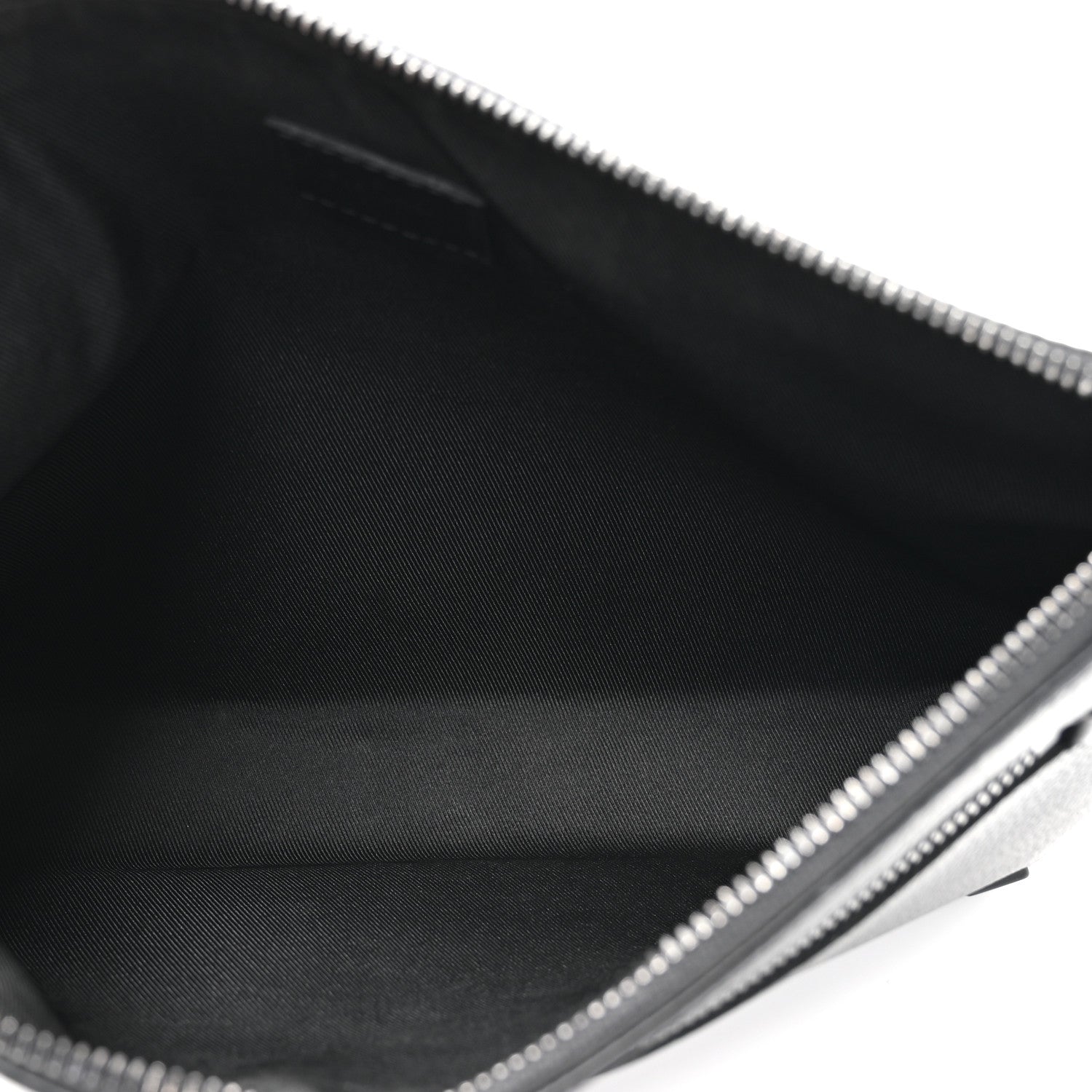 Grained Calfskin Aerogram Takeoff Pouch Black