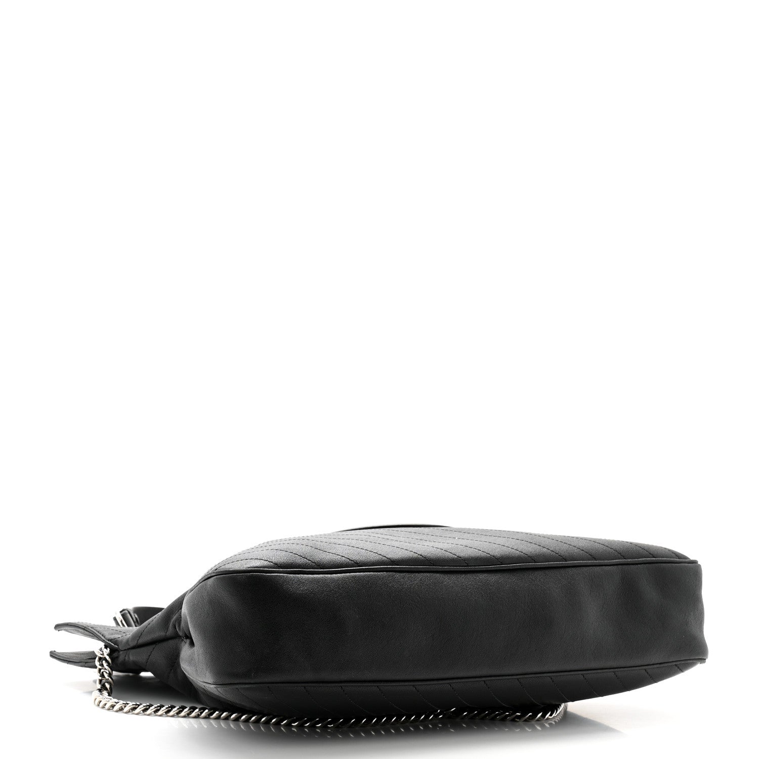 Sakai Be Green Calfskin Diagonal Stitched Medium Blondie Tote Black