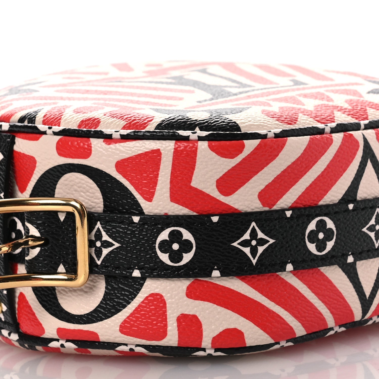 Monogram Giant Crafty Boite Chapeau Souple PM Creme Rouge Black