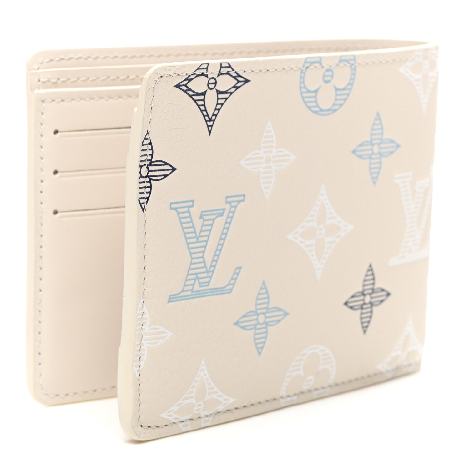 Monogram Shadow Multiple Wallet Ecru White