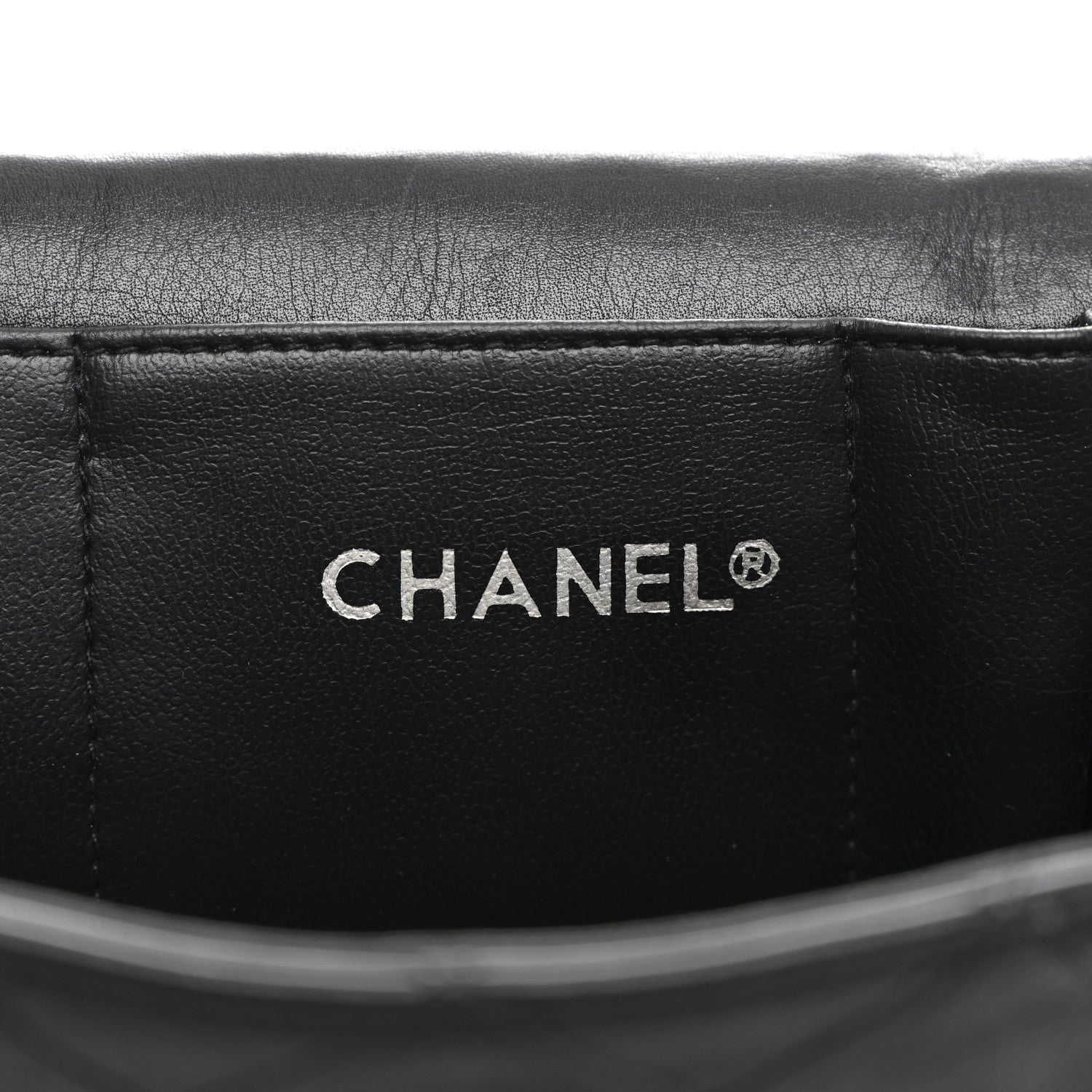 Lambskin Stitched Briefcase Bag Black