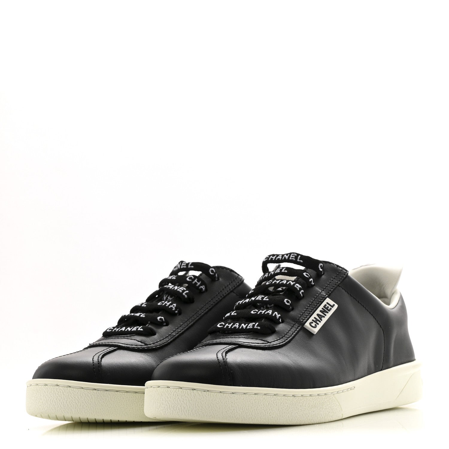 Calfskin CC Womens Sneakers 36 Black