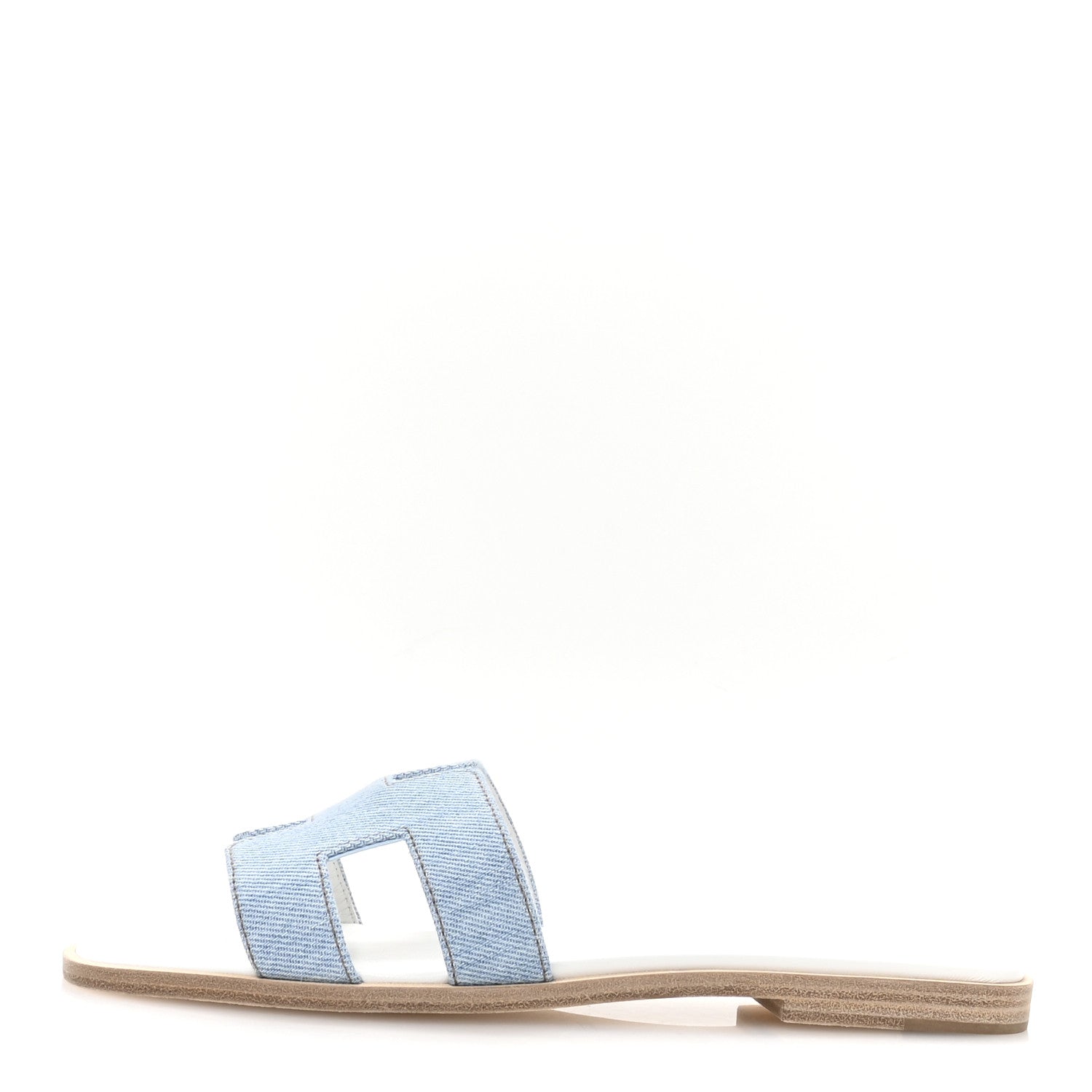 Denim Canvas Oran Sandals 37.5 Bleu Clair