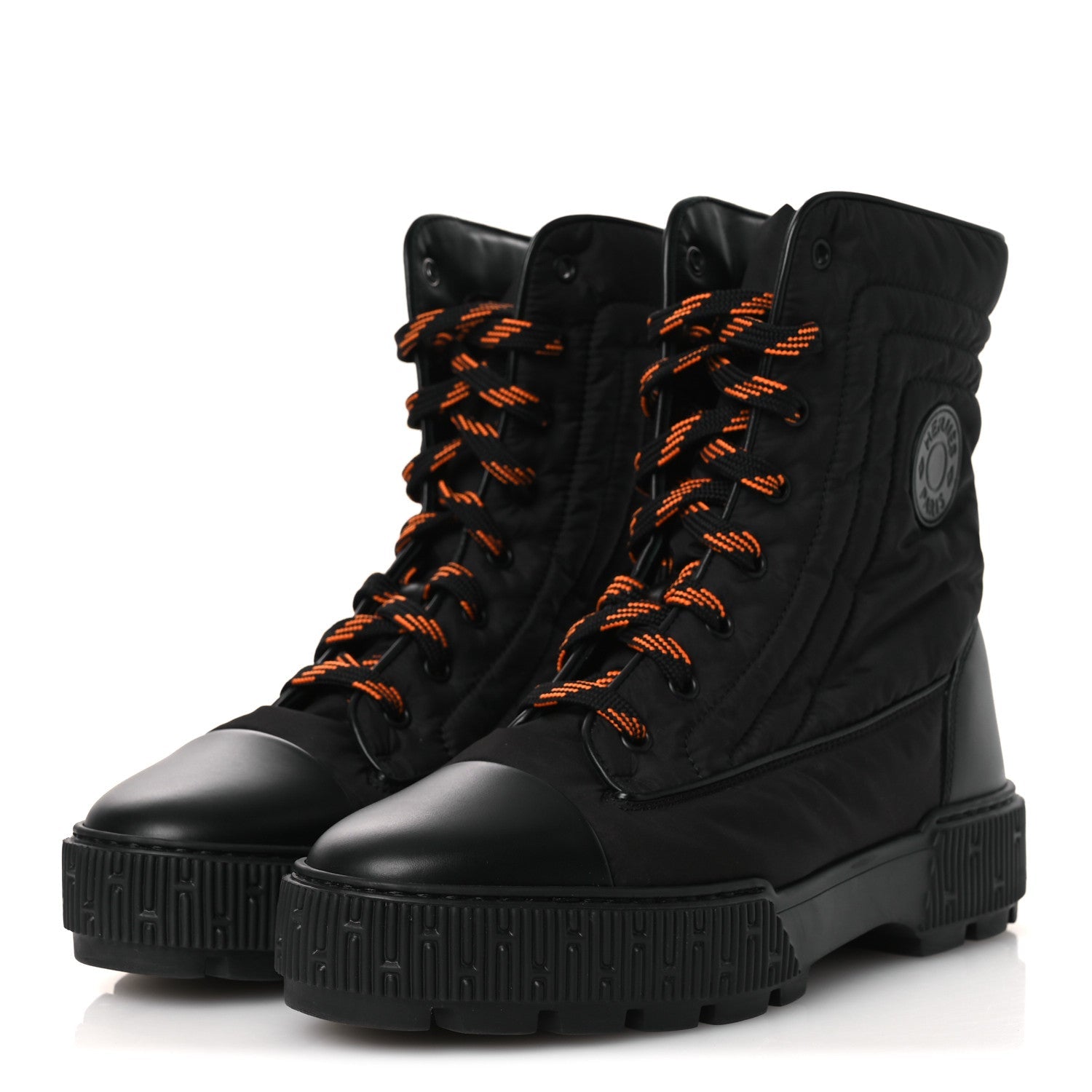 Calfskin Parachute Fresh Ankle Boots 40.5 Black