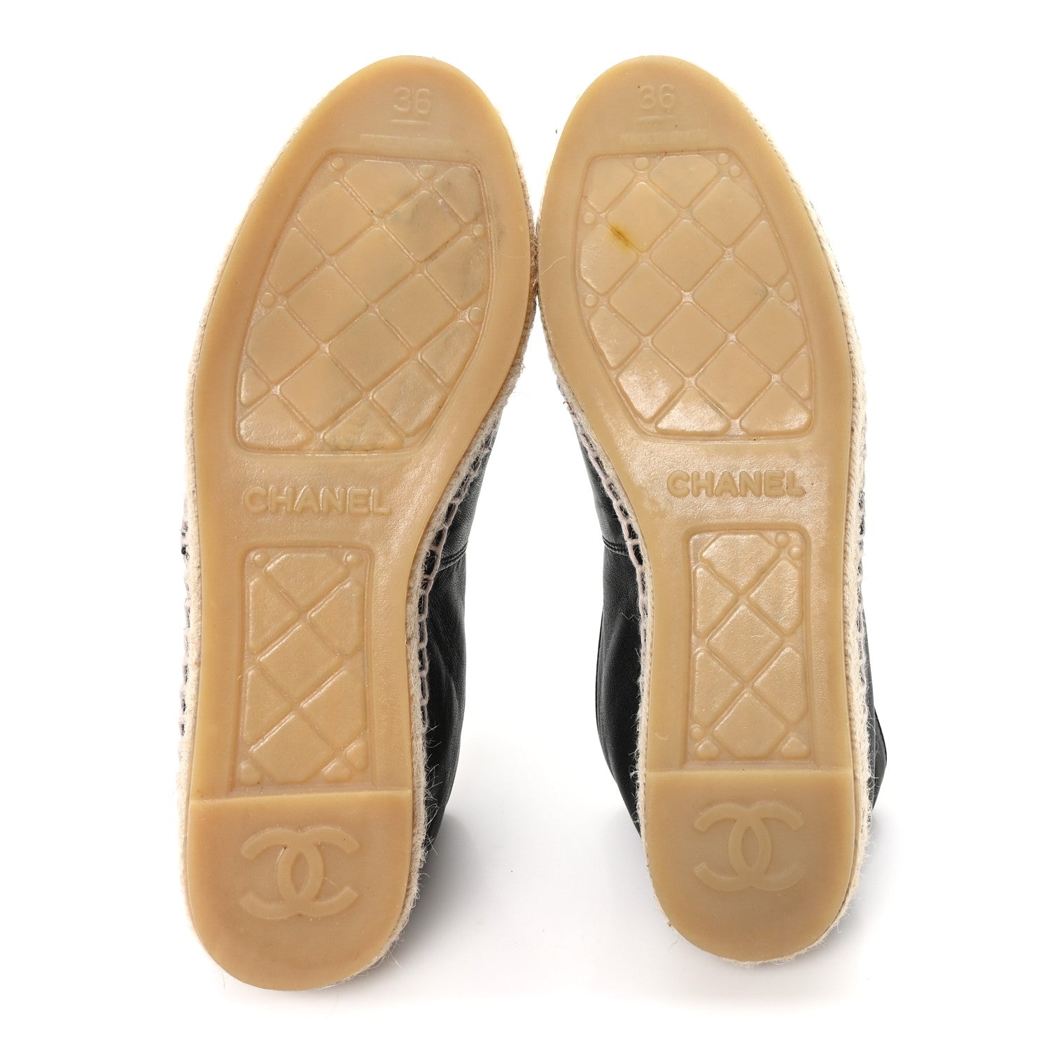Lambskin CC Espadrilles 36 Black
