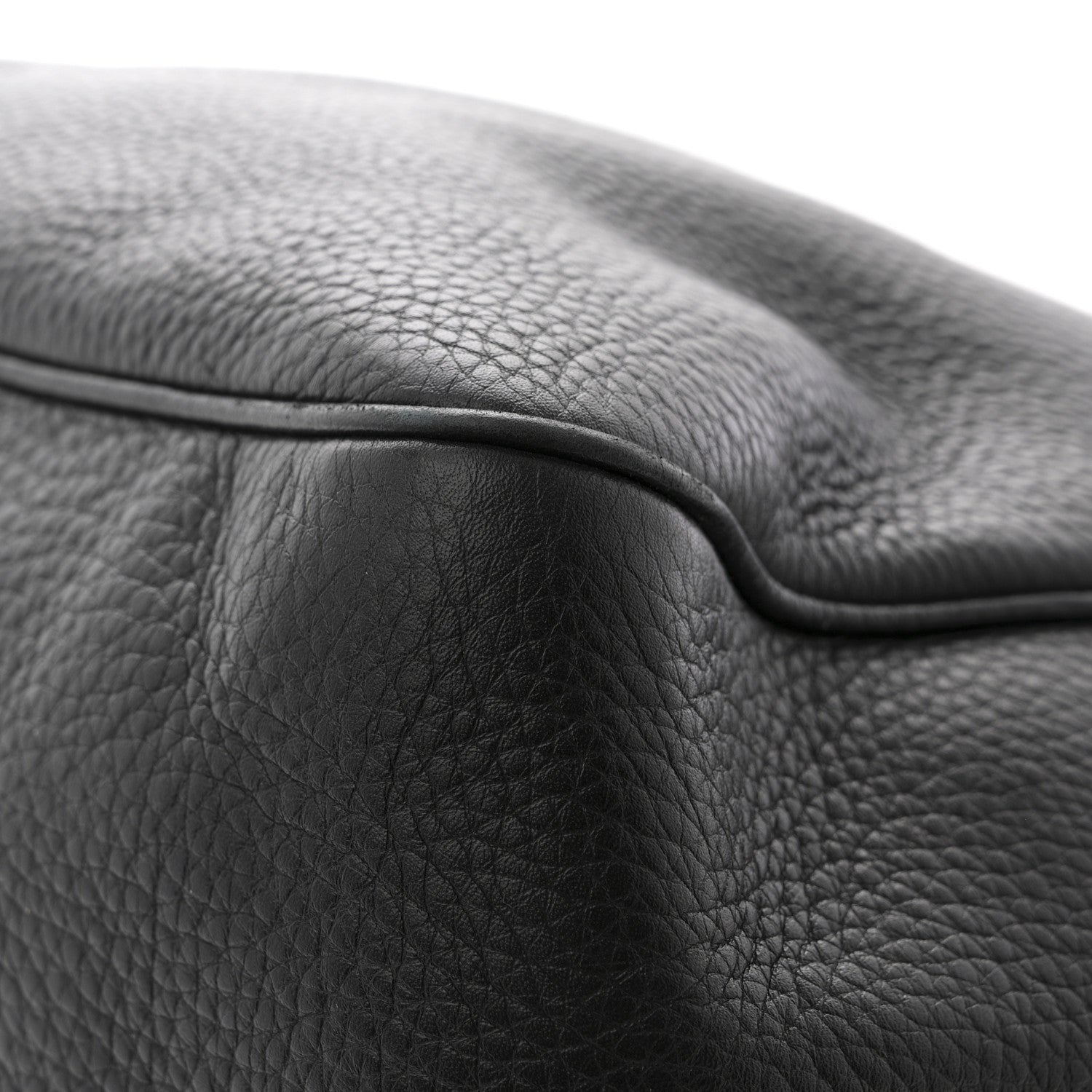 Pebbled Calfskin Medium Soho Bowler Black