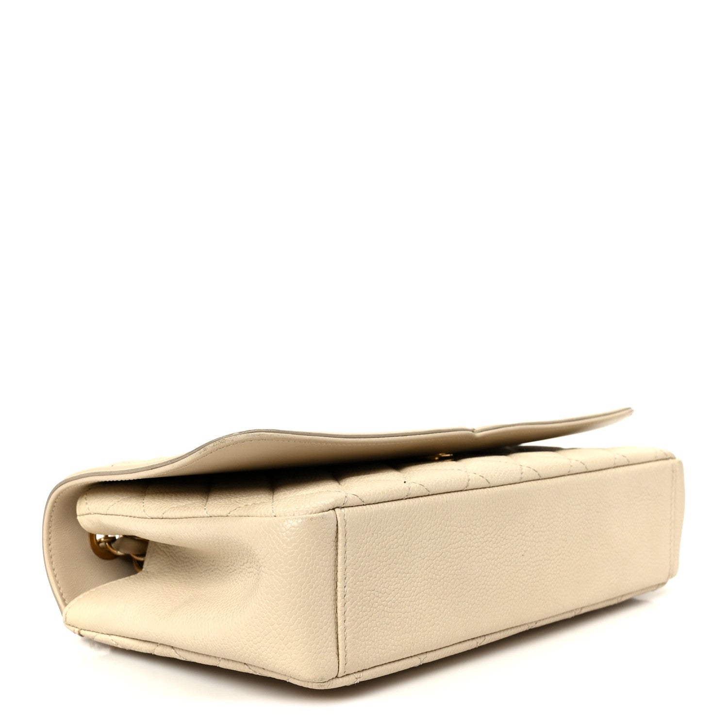 Caviar Quilted Medium CC Filigree Flap Beige