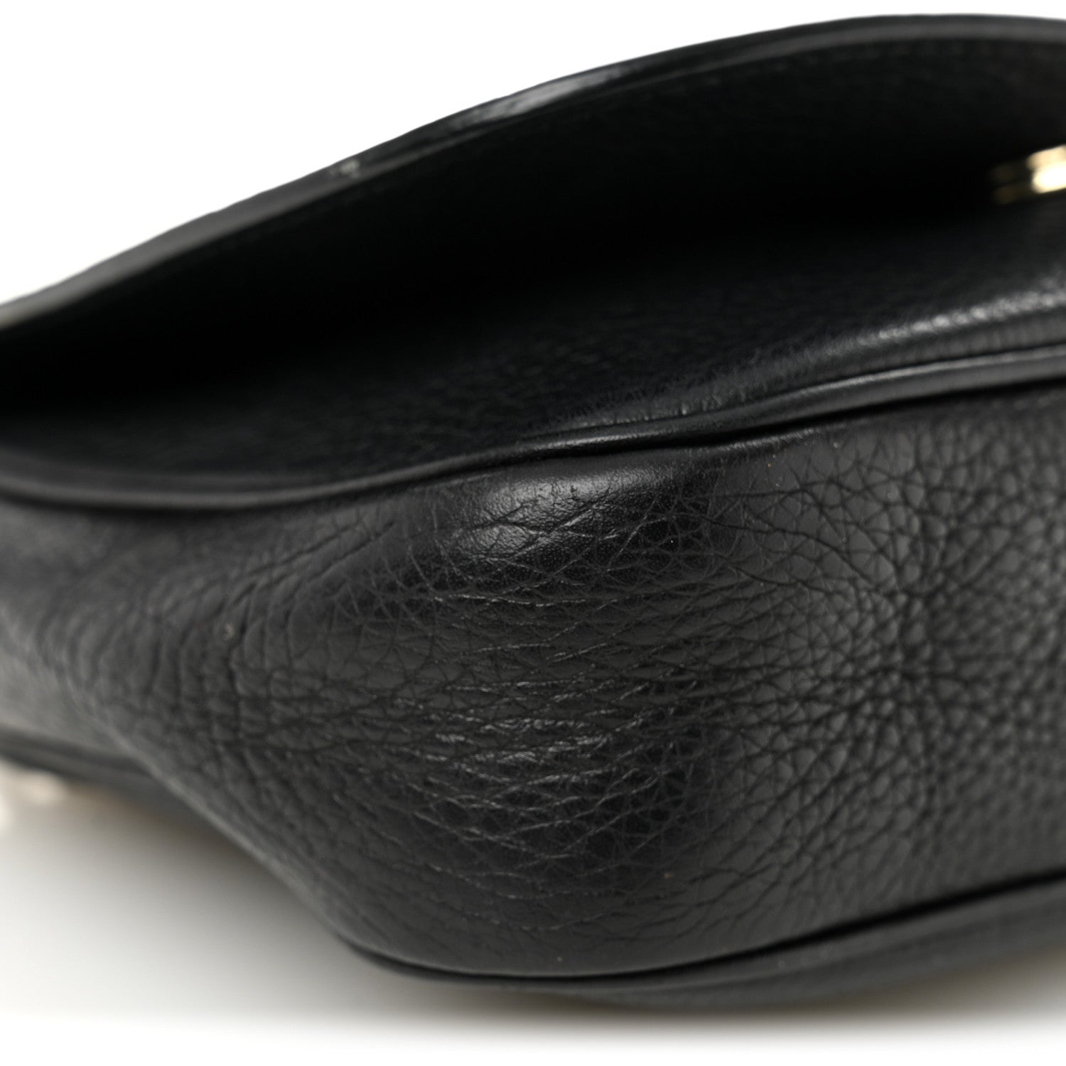 Pebbled Calfskin Small Soho Flap Crossbody Black