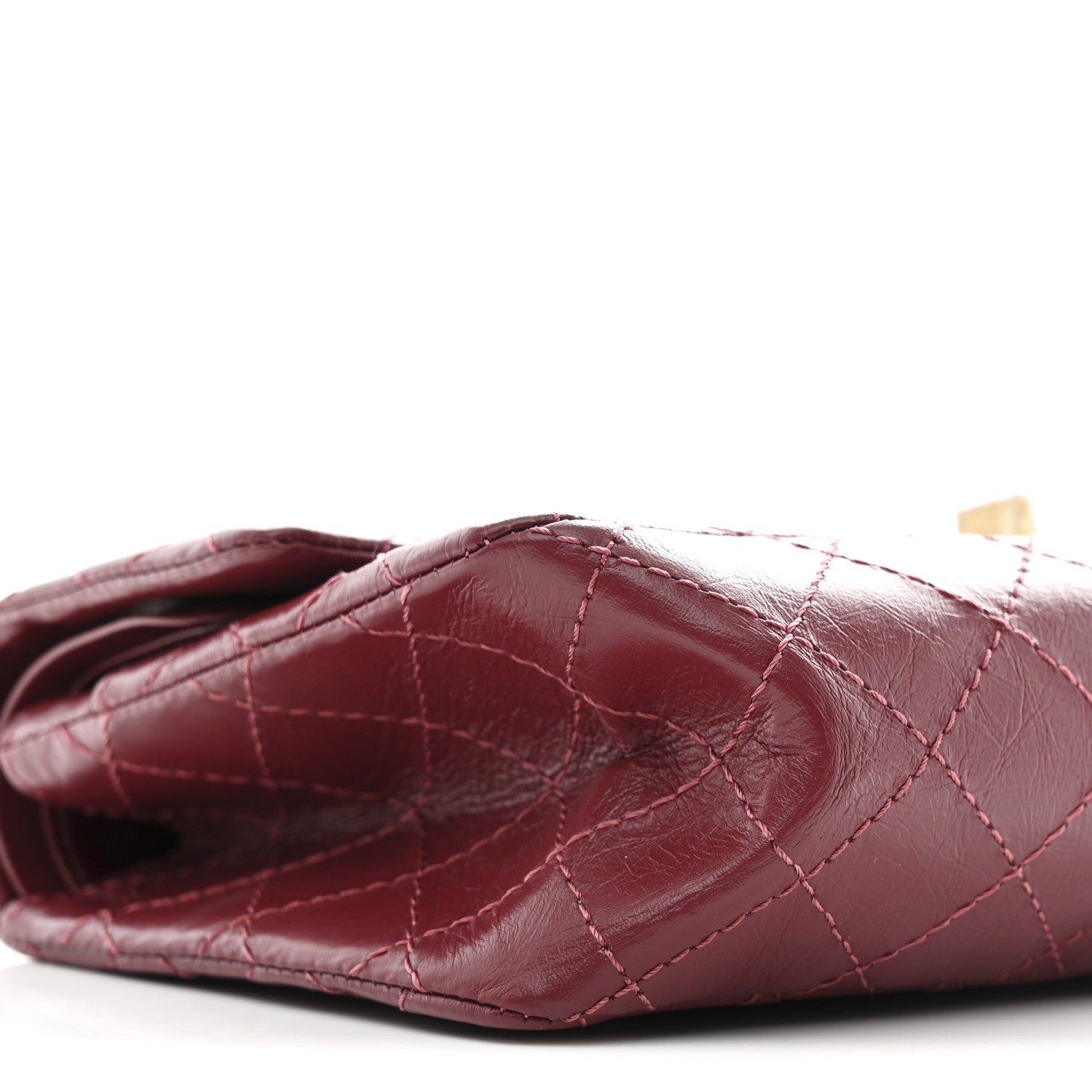 Aged Calfskin Quilted 2.55 Reissue 225 Flap Burgundy
