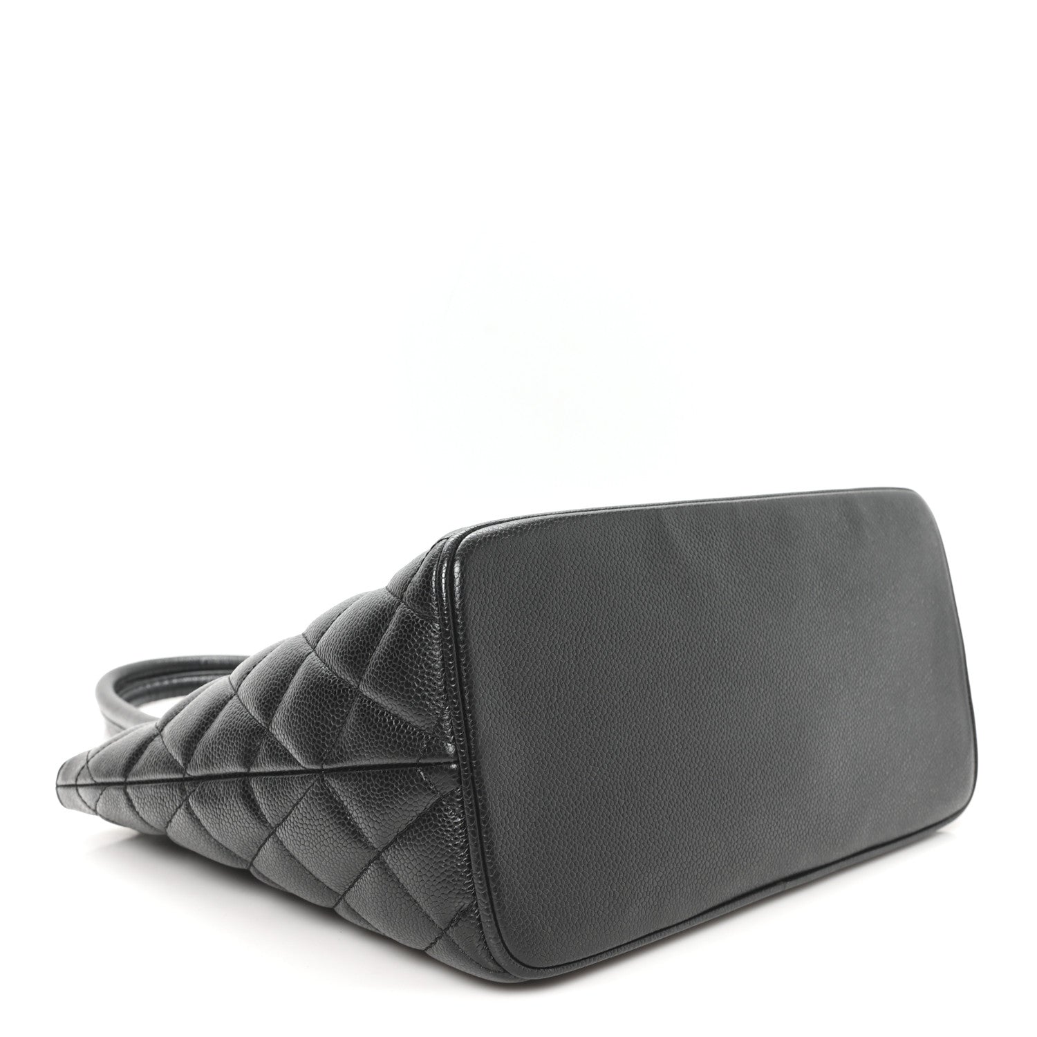 Caviar Quilted Medallion Tote Black