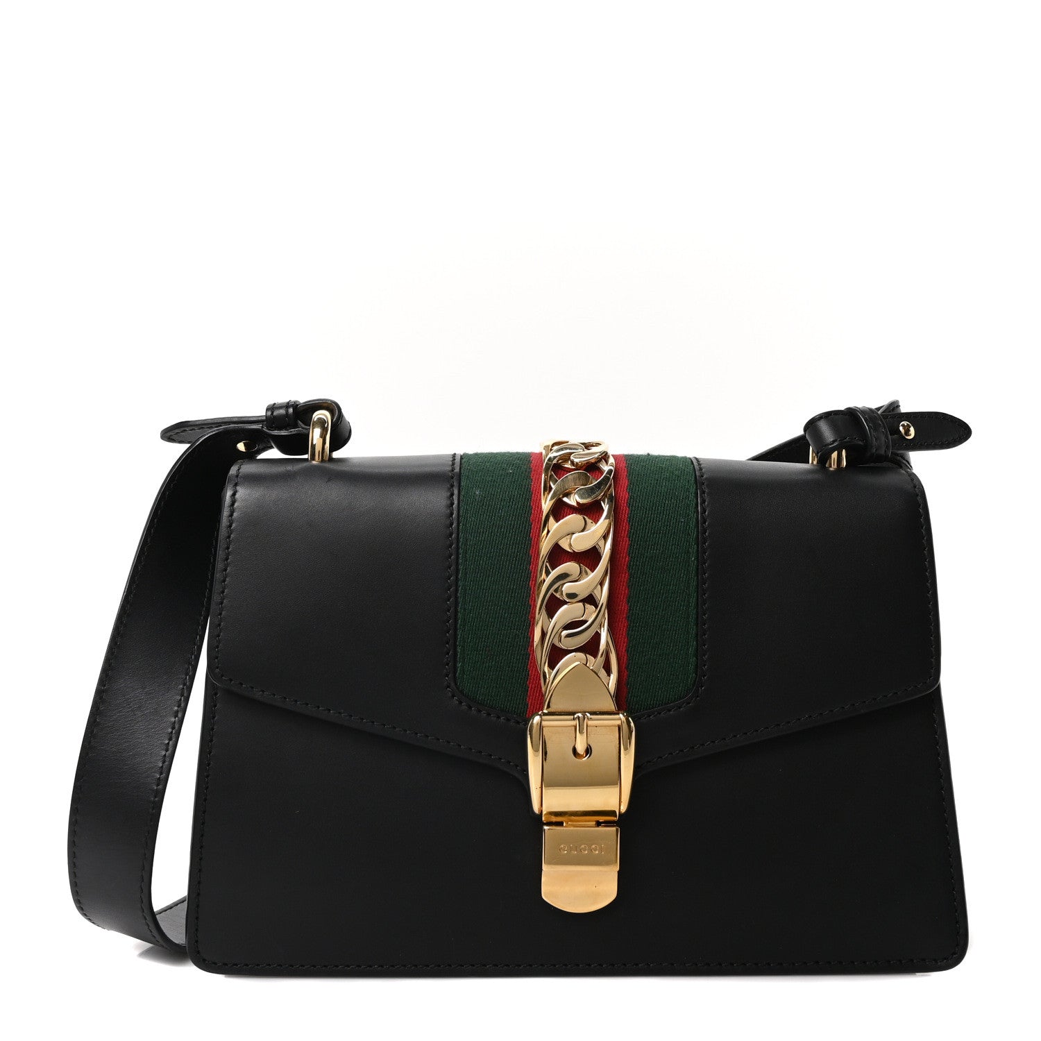 Calfskin Small Sylvie Shoulder Bag Black
