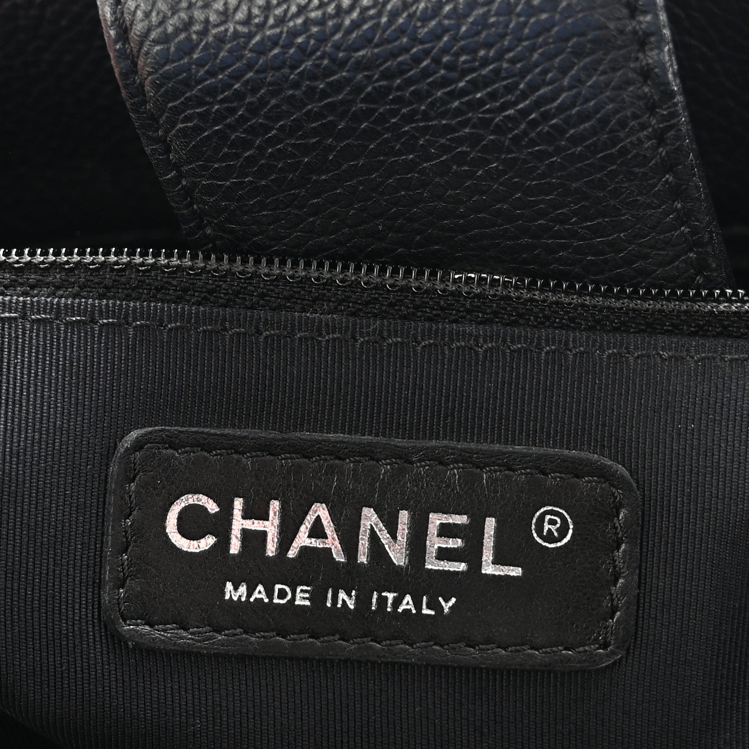Calfskin Cerf Executive Shopper Tote Black