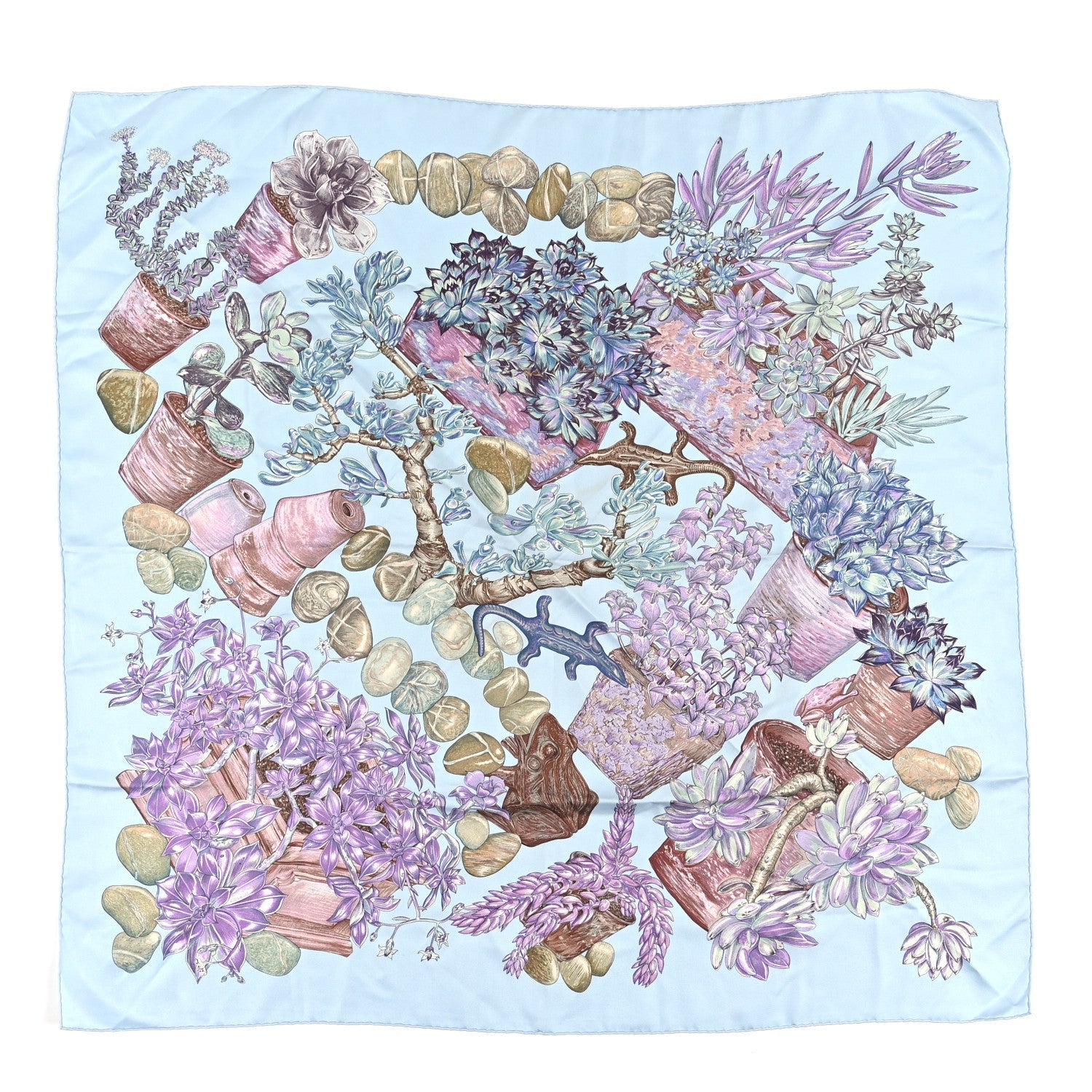 Silk Jardin Secret Scarf 90