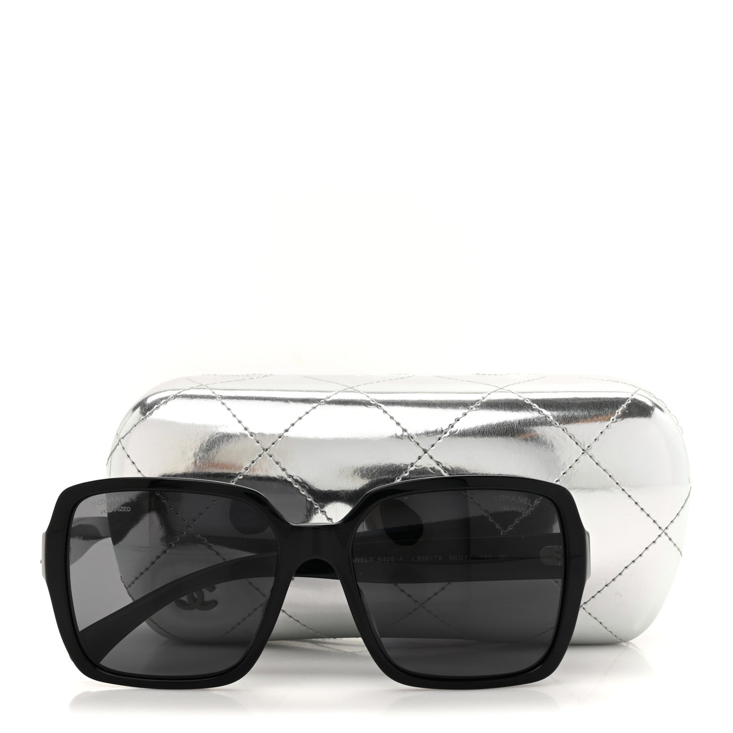 Acetate Polarized Square Sunglasses 5408 Black