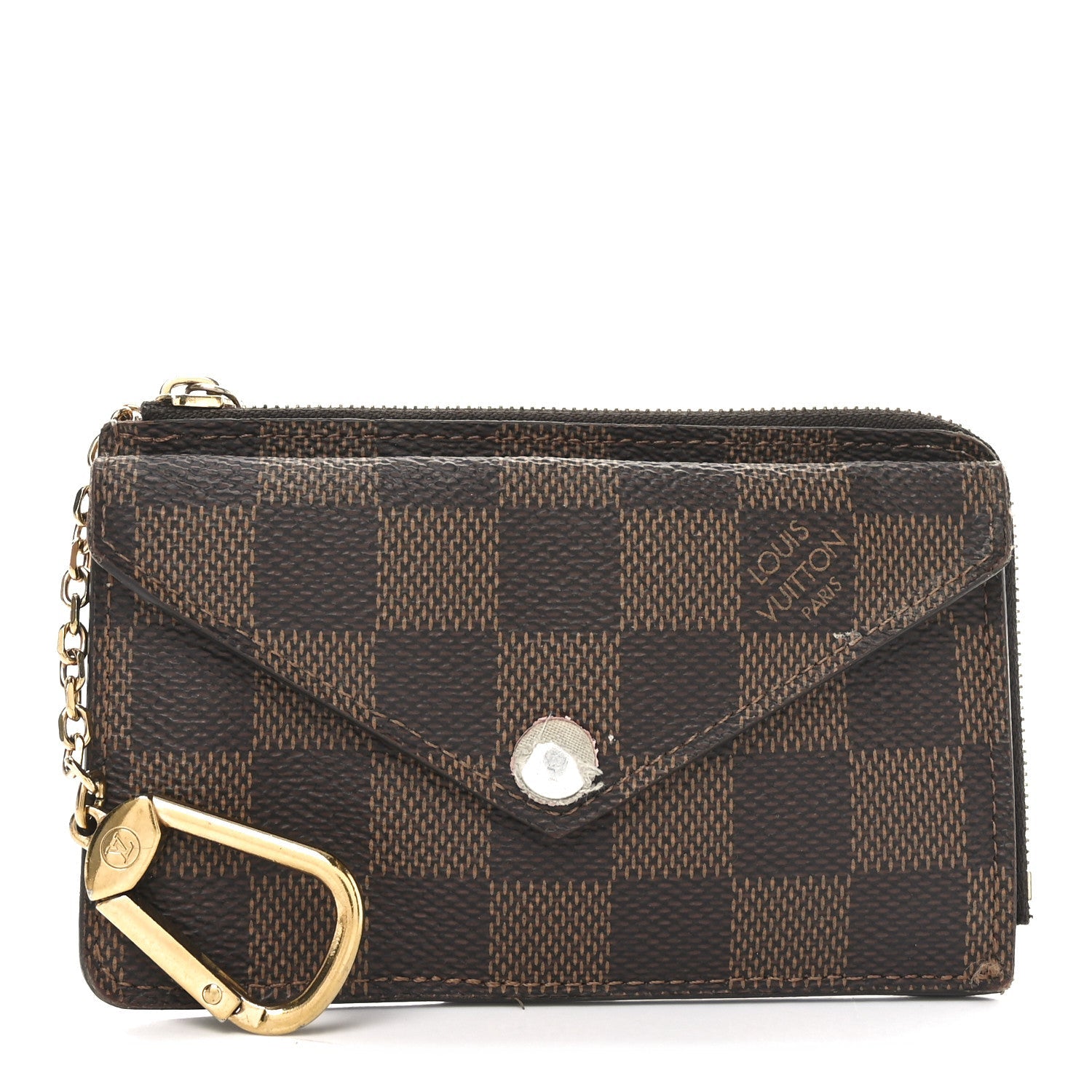 Damier Ebene Recto Verso Card Holder Rose Ballerine