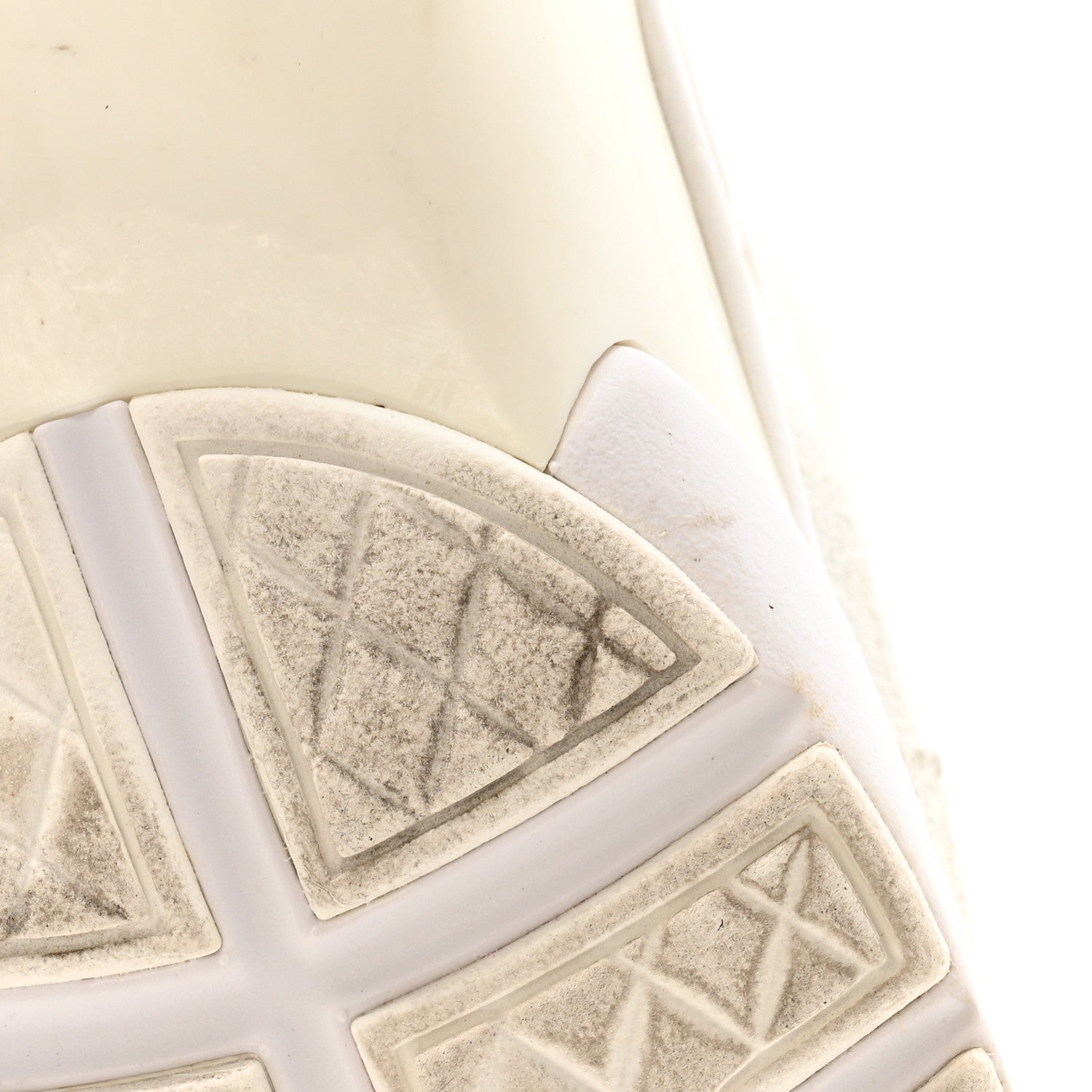 Suede Calfskin Fabric CC Sneakers 39.5 White