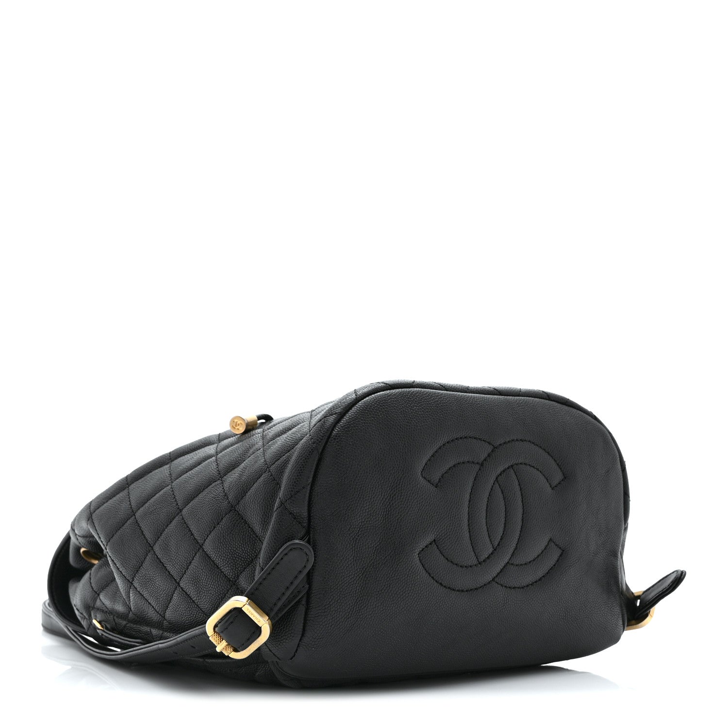 Caviar Quilted Small Filigree Backpack Black