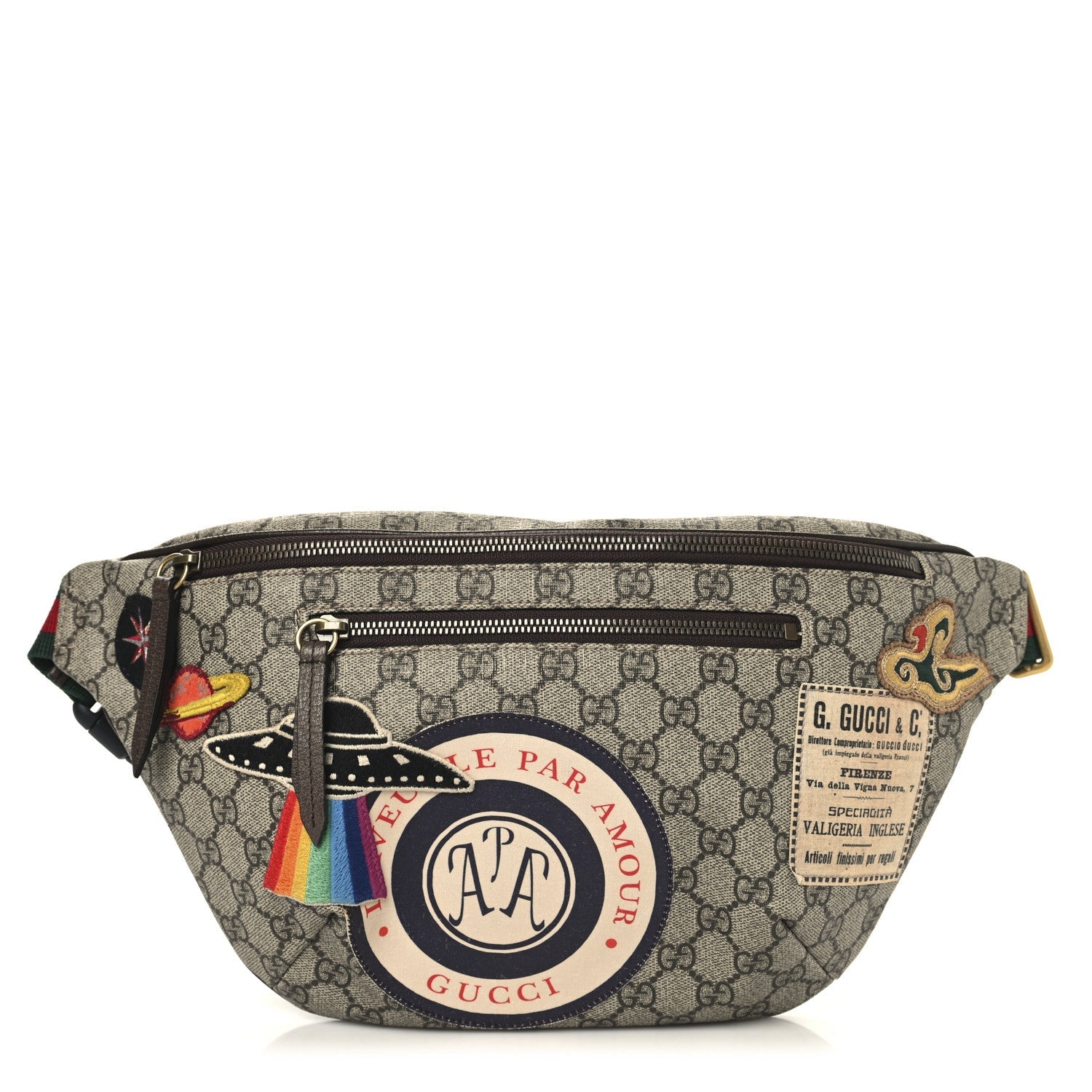 GG Supreme Monogram Courrier Belt Bag Beige New Acero