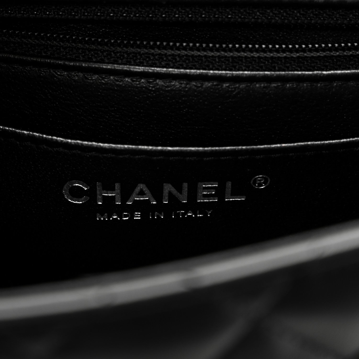 Lambskin Quilted Mini Square Flap Black