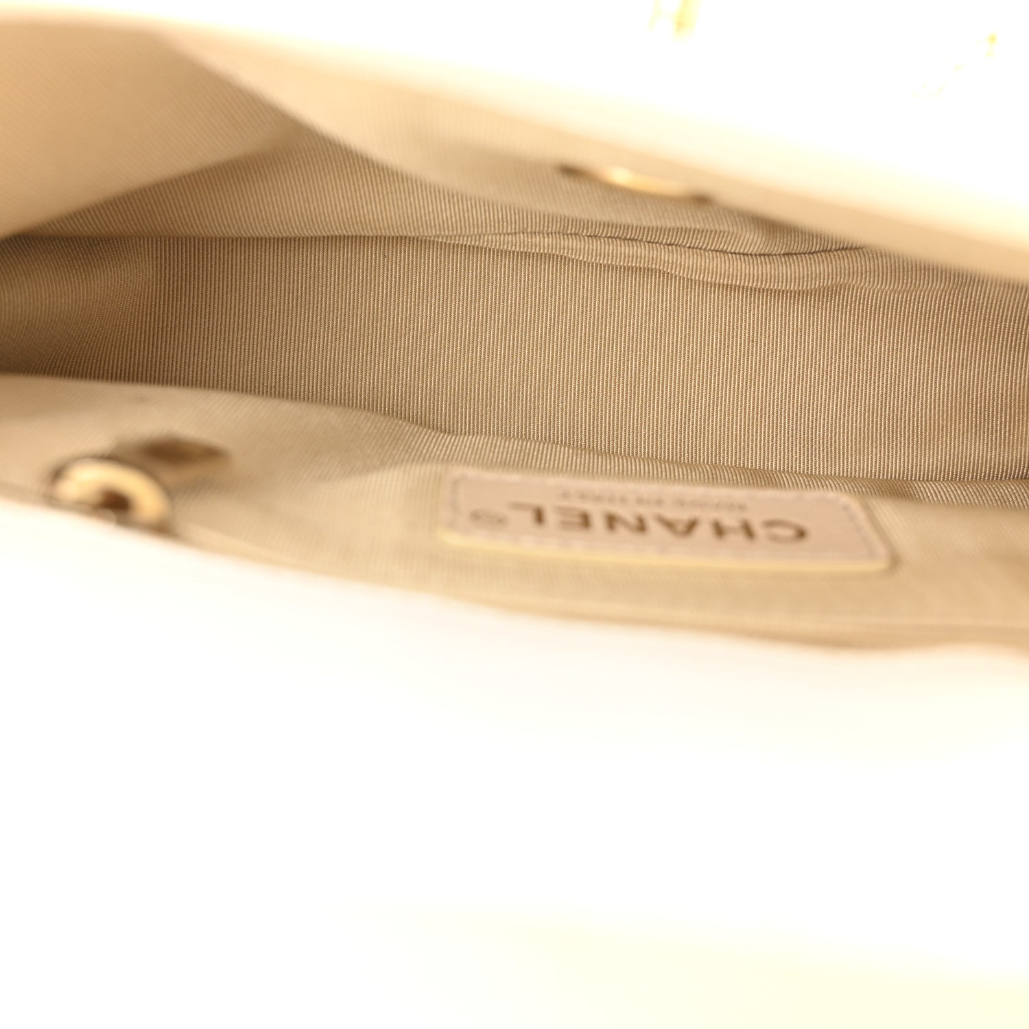 Lambskin Patent Quilted Small La Parisienne Top Handle Flap White