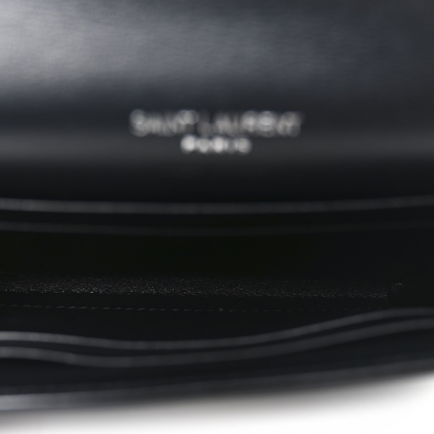 Patent Calfskin Small Monogram Envelope Wallet Black