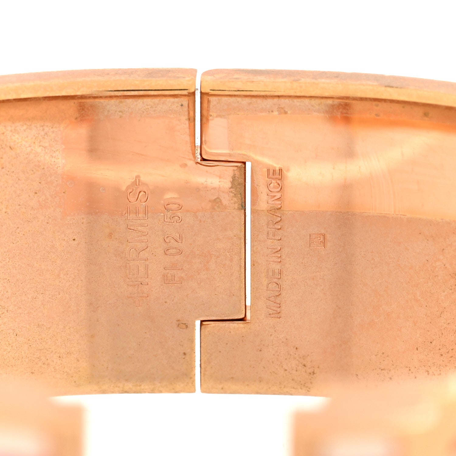 Enamel Printed Wide Les Voitures Nouvelles Clic Clac H Bracelet PM Terre Orange