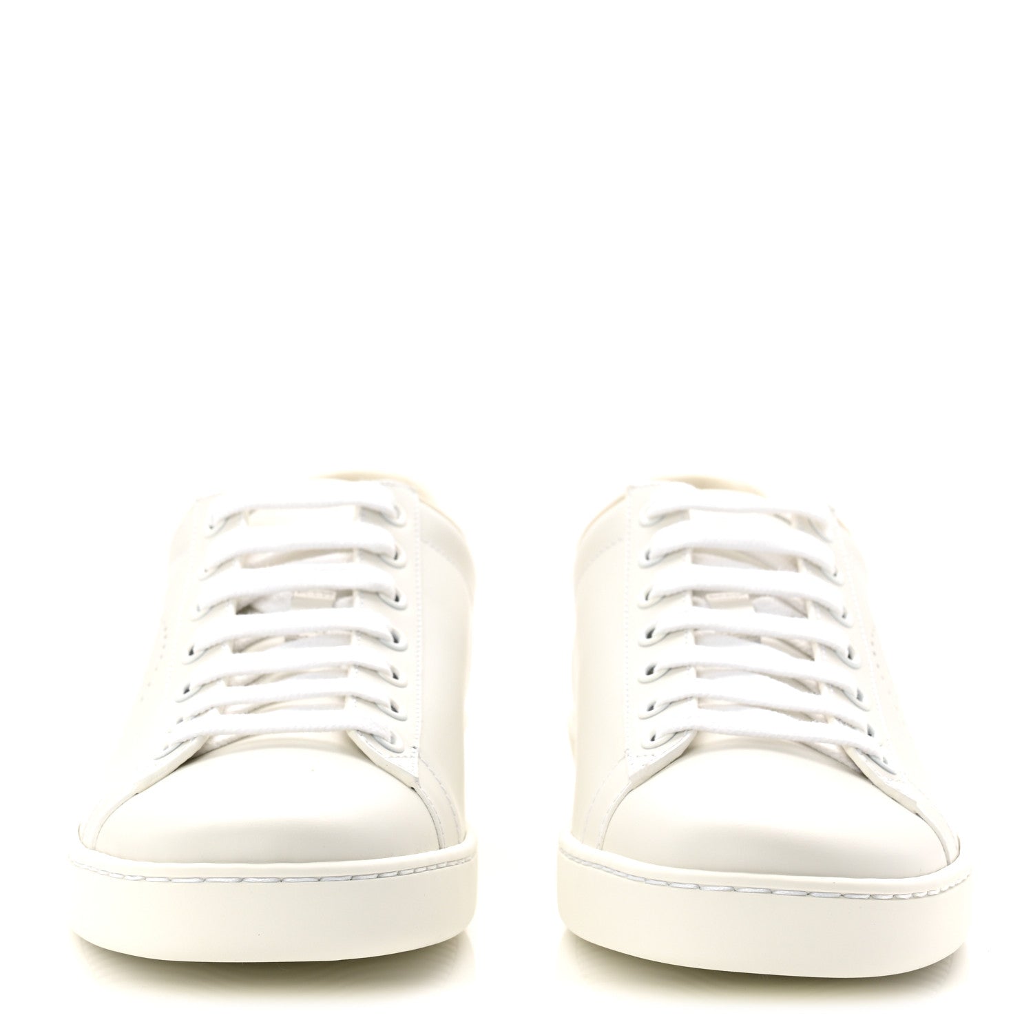 Calfskin Interlocking G Perforated Womens Ace Sneakers 37.5 White Grey Sky