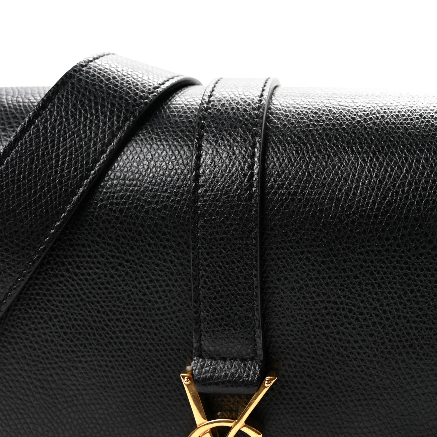 Textured Calfskin Medium Classic Monogram Universite Bag Black