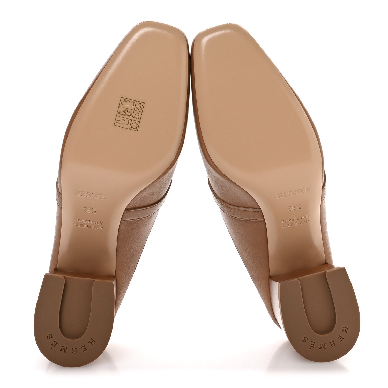 Goatskin Blossom Mules 38.5 Marron Havane