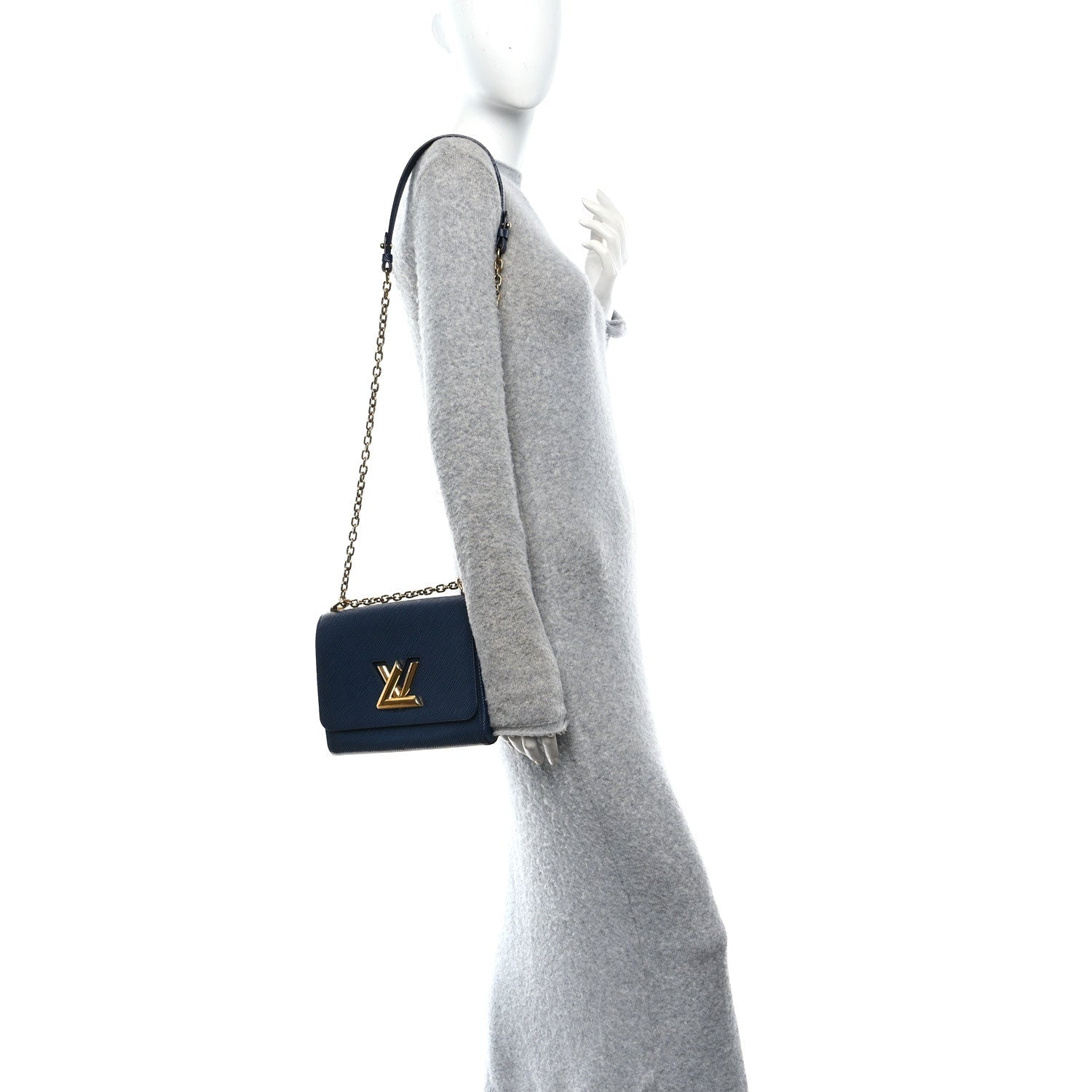 Epi Twist Shoulder Bag MM Indigo