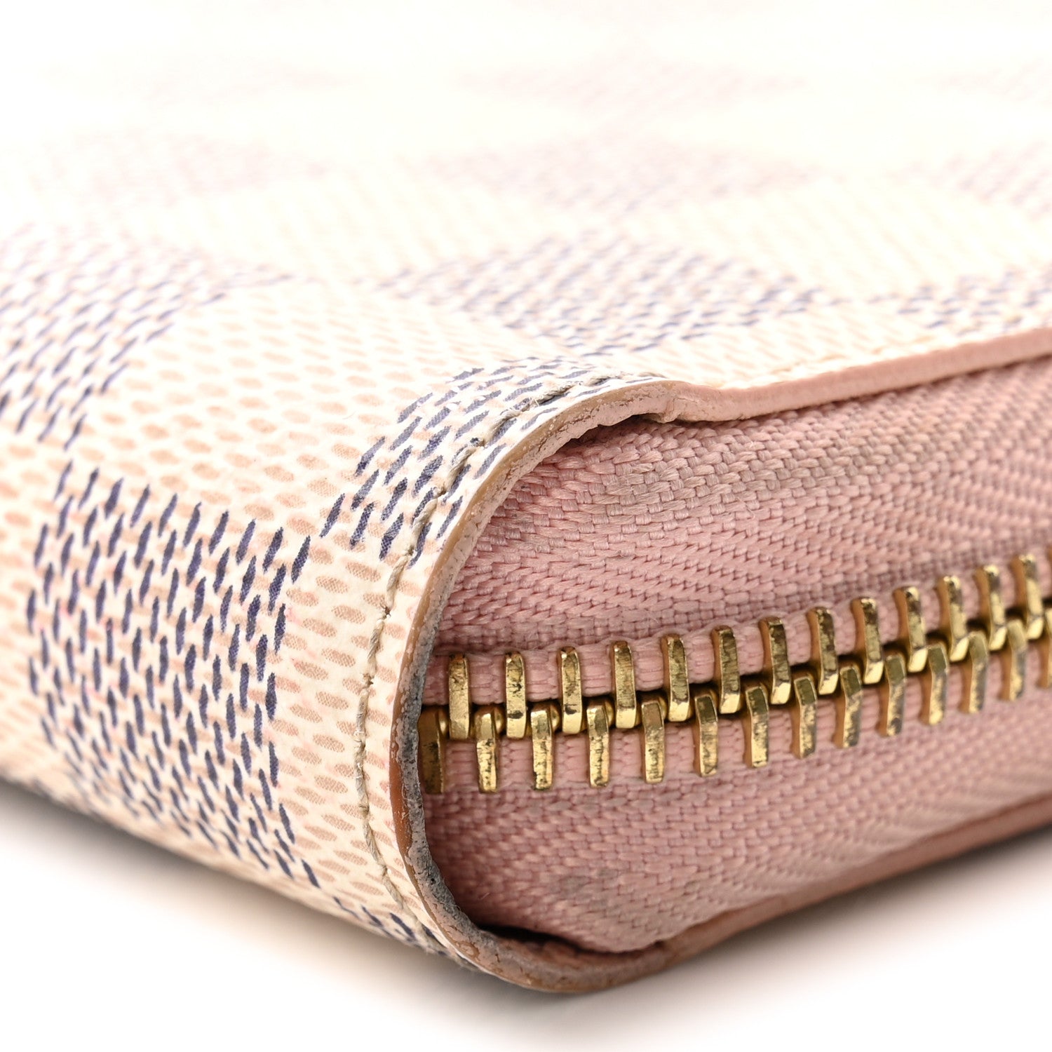 Damier Azur Zippy Wallet Rose Ballerine