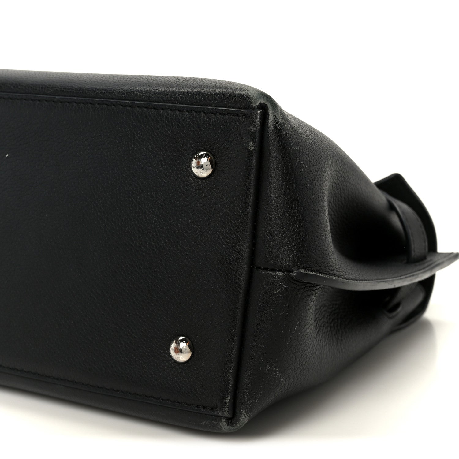 Soft Calfskin My Lockme Top Handle Black