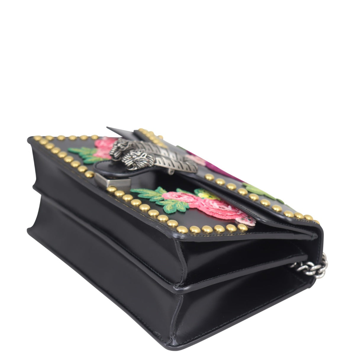 Gucci Floral Embroidered Studded Dionysus Small Shoulder Bag