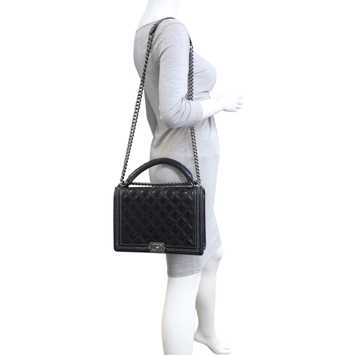Chanel Boy Top Handle Bag Large
