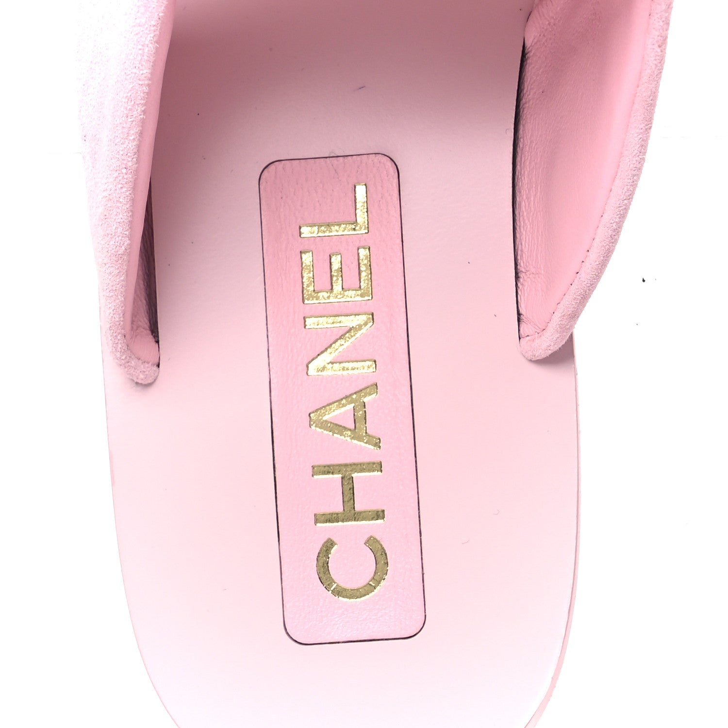 Suede Pearl Camellia Thong Sandals 37 Light Pink