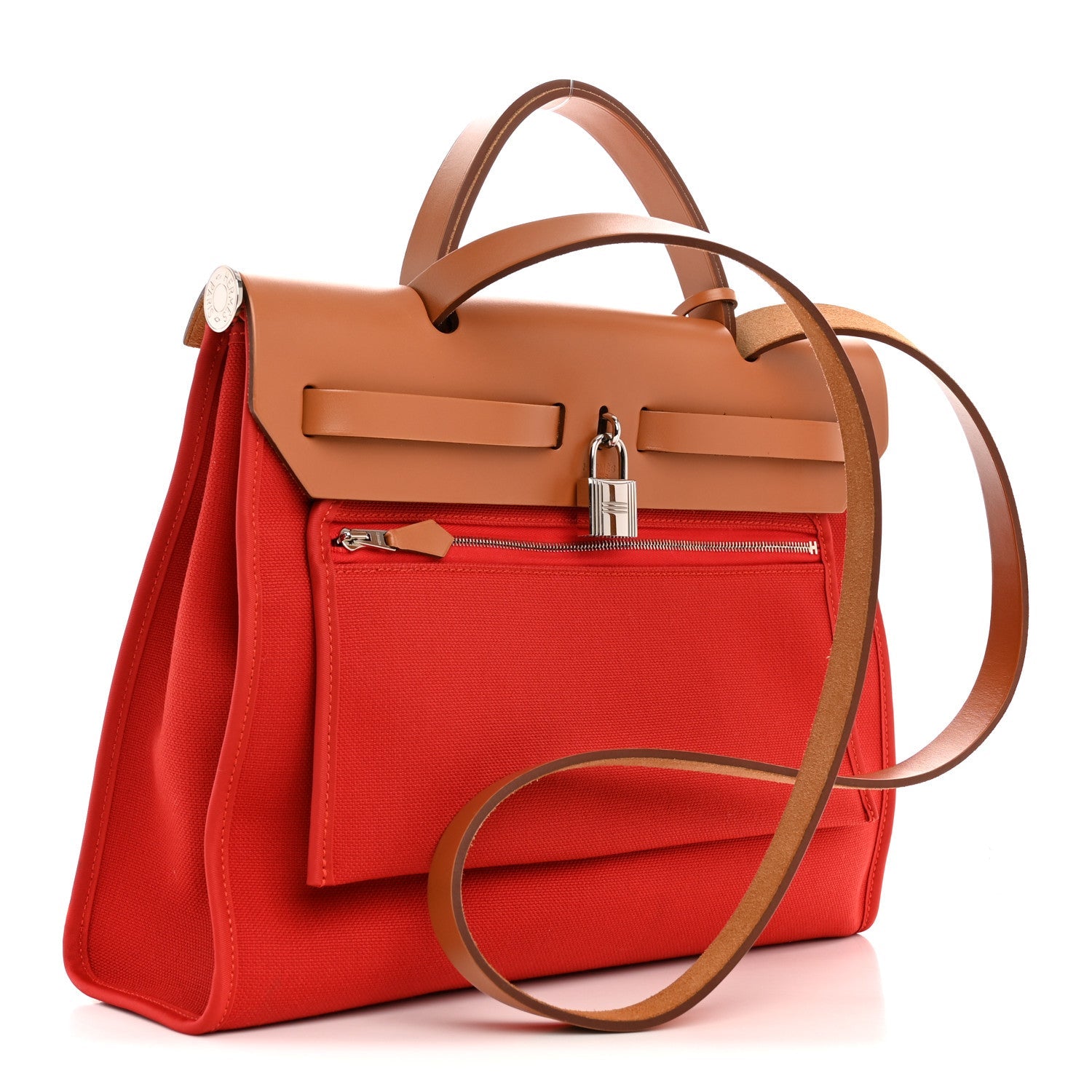 Vache Hunter Toile Herbag Zip 31 PM Rouge Tomate Natural