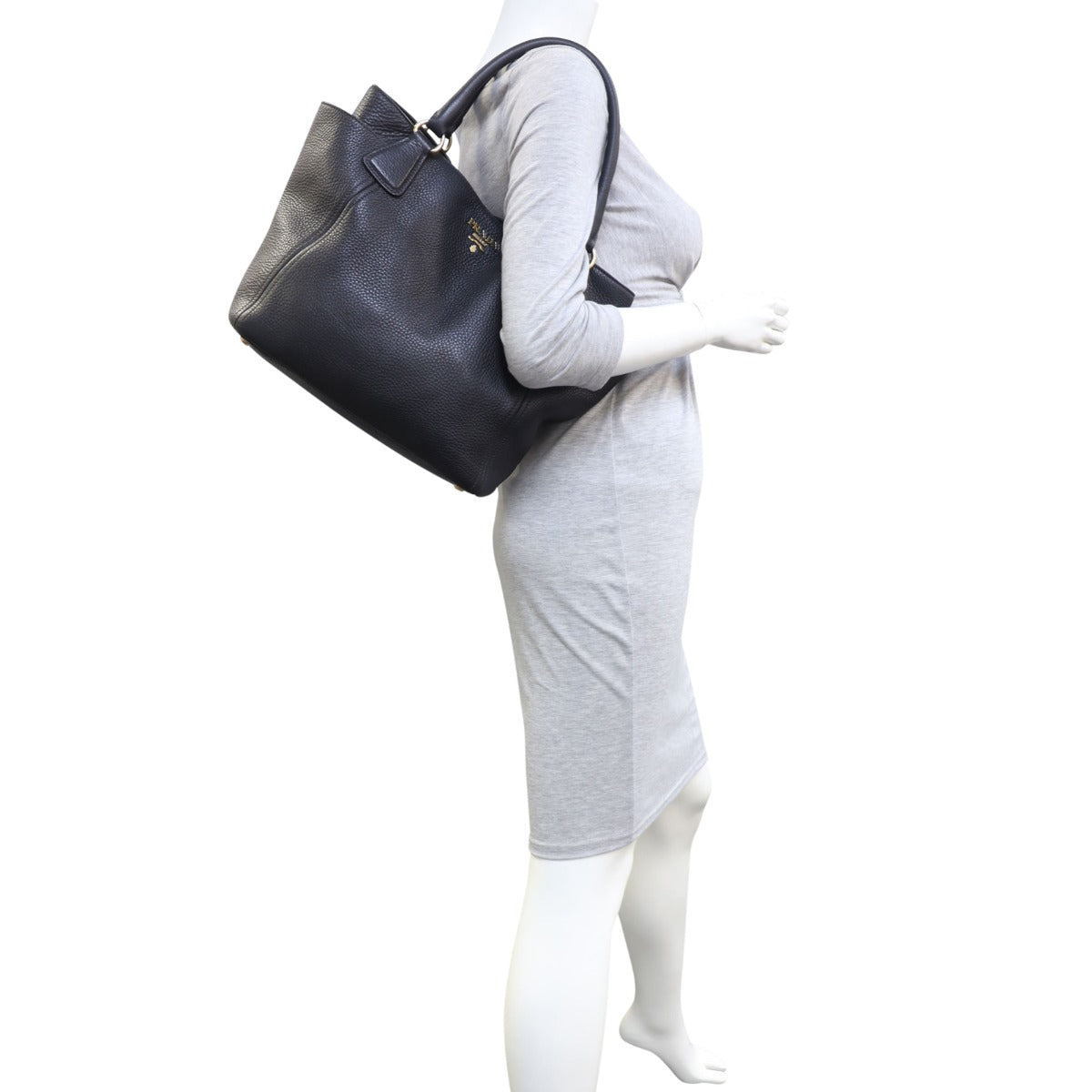 Prada Vitello Daino Side Pocket Tote